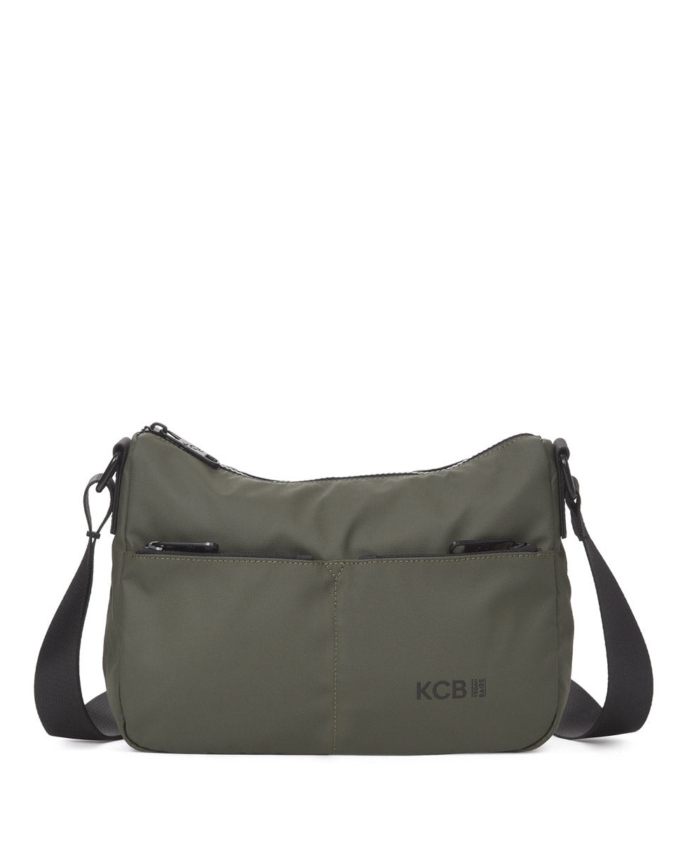 Bandolera dual grande color khaki de mujer - Kcb - Kaki Kaki-1