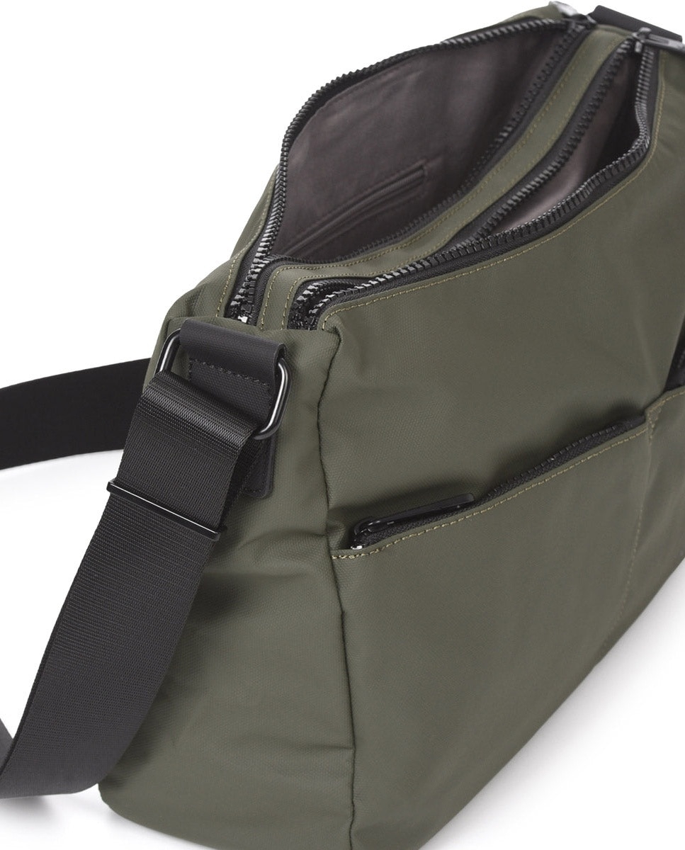 Bandolera dual grande color khaki de mujer - Kcb - Kaki Kaki-4