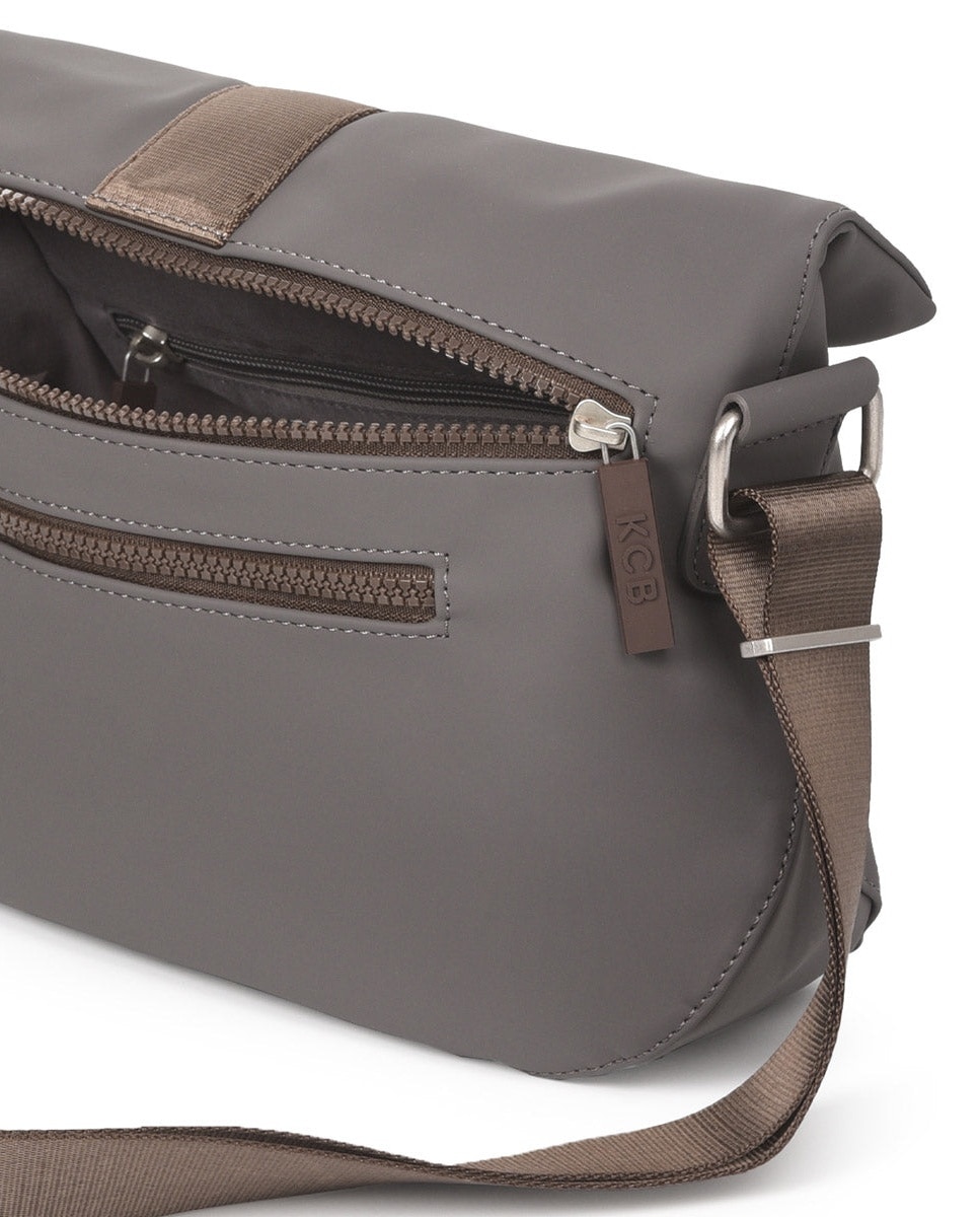 Bandolera chain antirrobo pequeña color gris de mujer - Kcb - Gris Gris-8