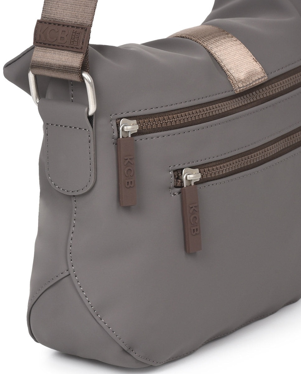 Bandolera chain antirrobo grande color gris de mujer - Kcb - Gris Gris-6
