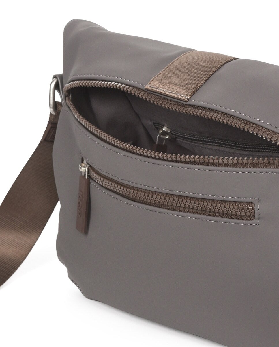 Bandolera chain antirrobo grande color gris de mujer - Kcb - Gris Gris-8