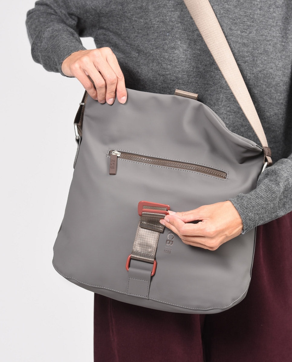 Bandolera chain antirrobo grande color gris de mujer - Kcb - Gris Gris-3