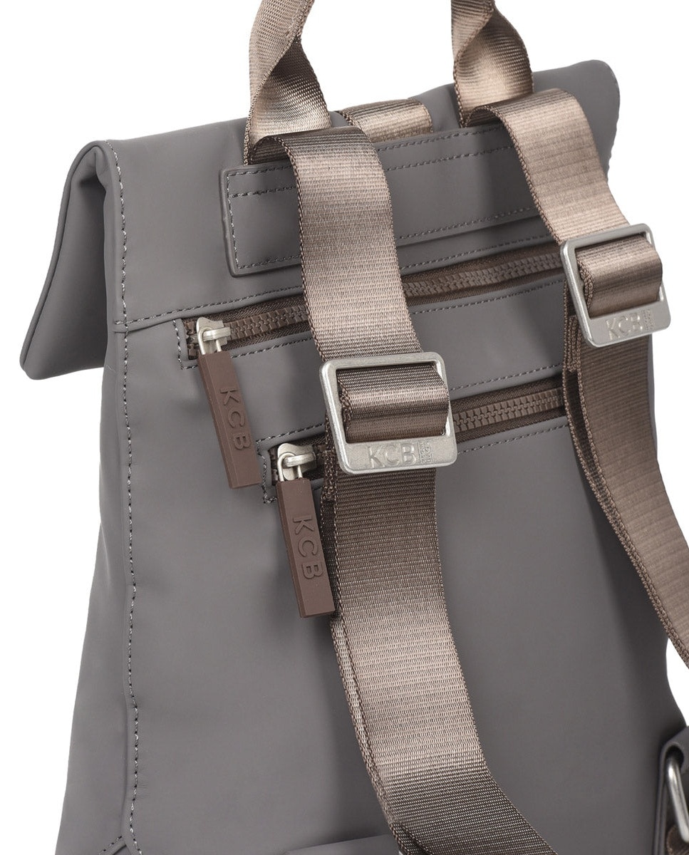 Mochila chain antirrobo grande color gris de mujer - Kcb - Gris Gris-2