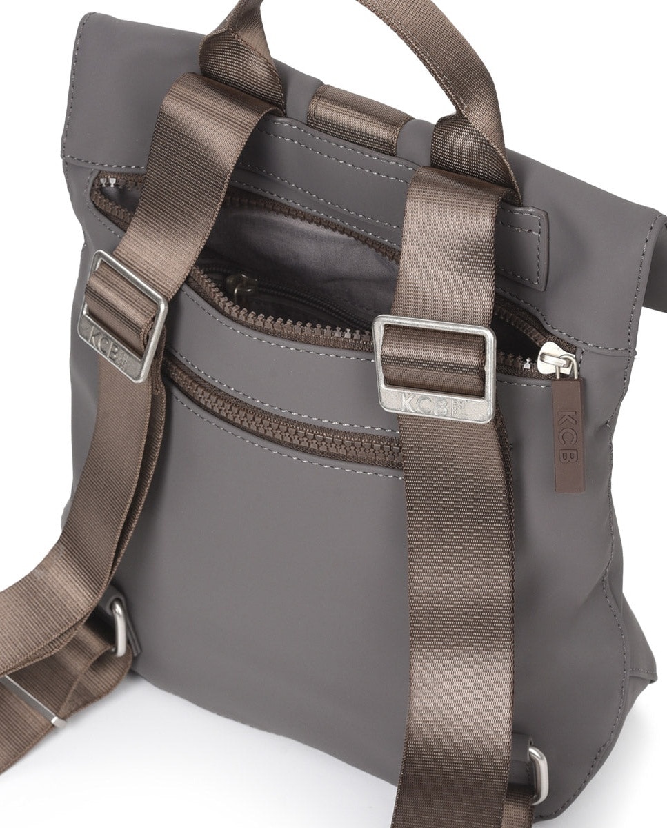 Mochila chain antirrobo grande color gris de mujer - Kcb - Gris Gris-4
