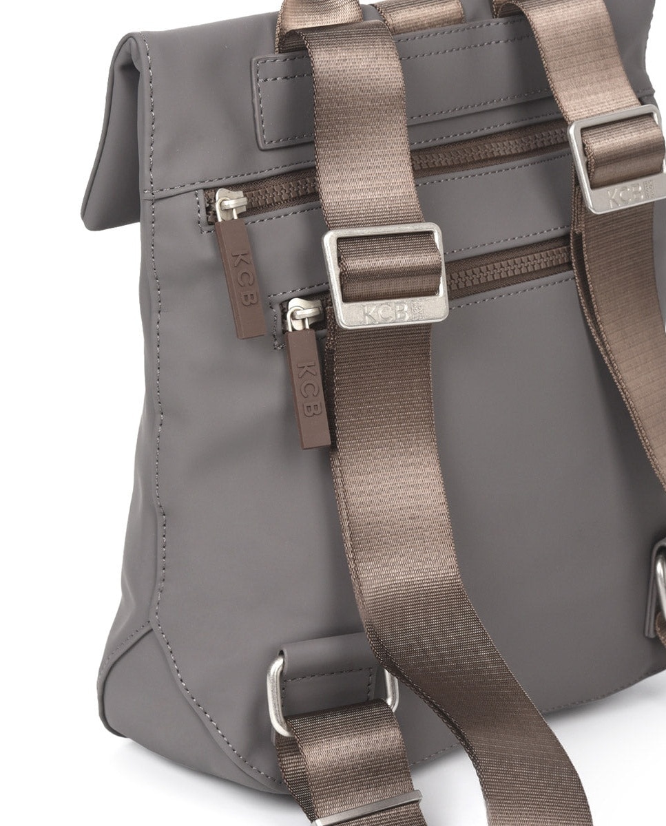 Mochila chain antirrobo pequeña color gris de mujer - Kcb - Gris Gris-2