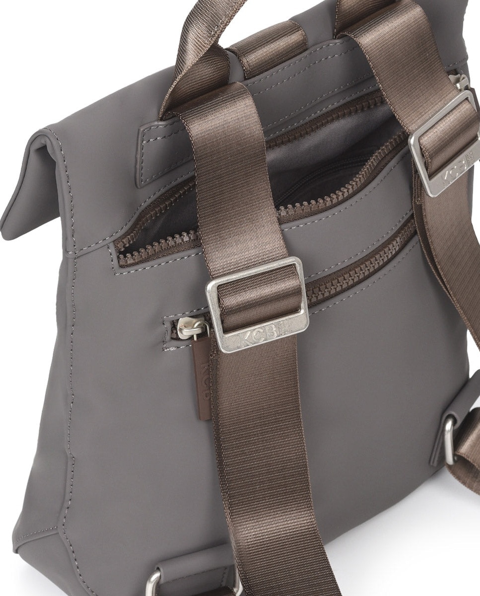 Mochila chain antirrobo pequeña color gris de mujer - Kcb - Gris Gris-4