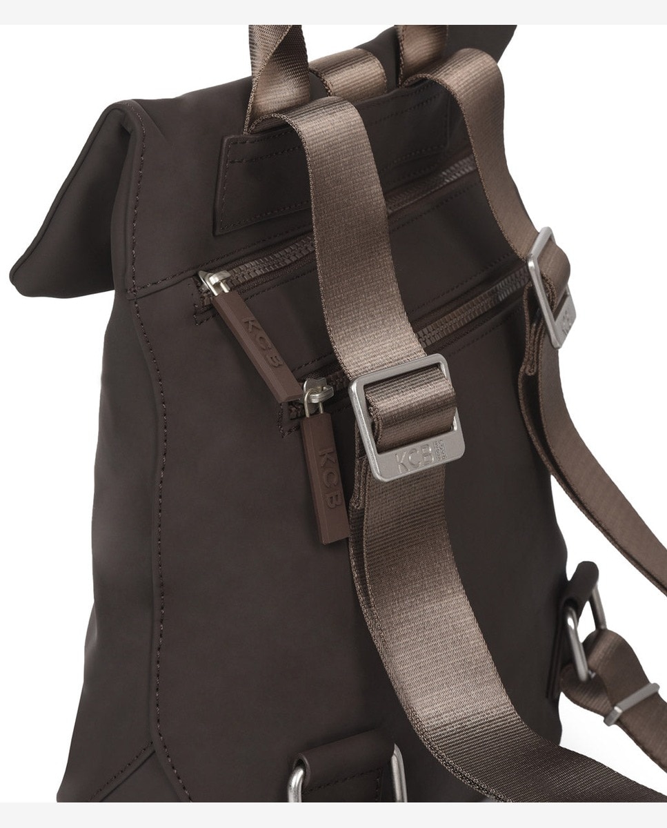 Mochila chain antirrobo grande color marrón de mujer - Kcb - Marrón Marrón-8