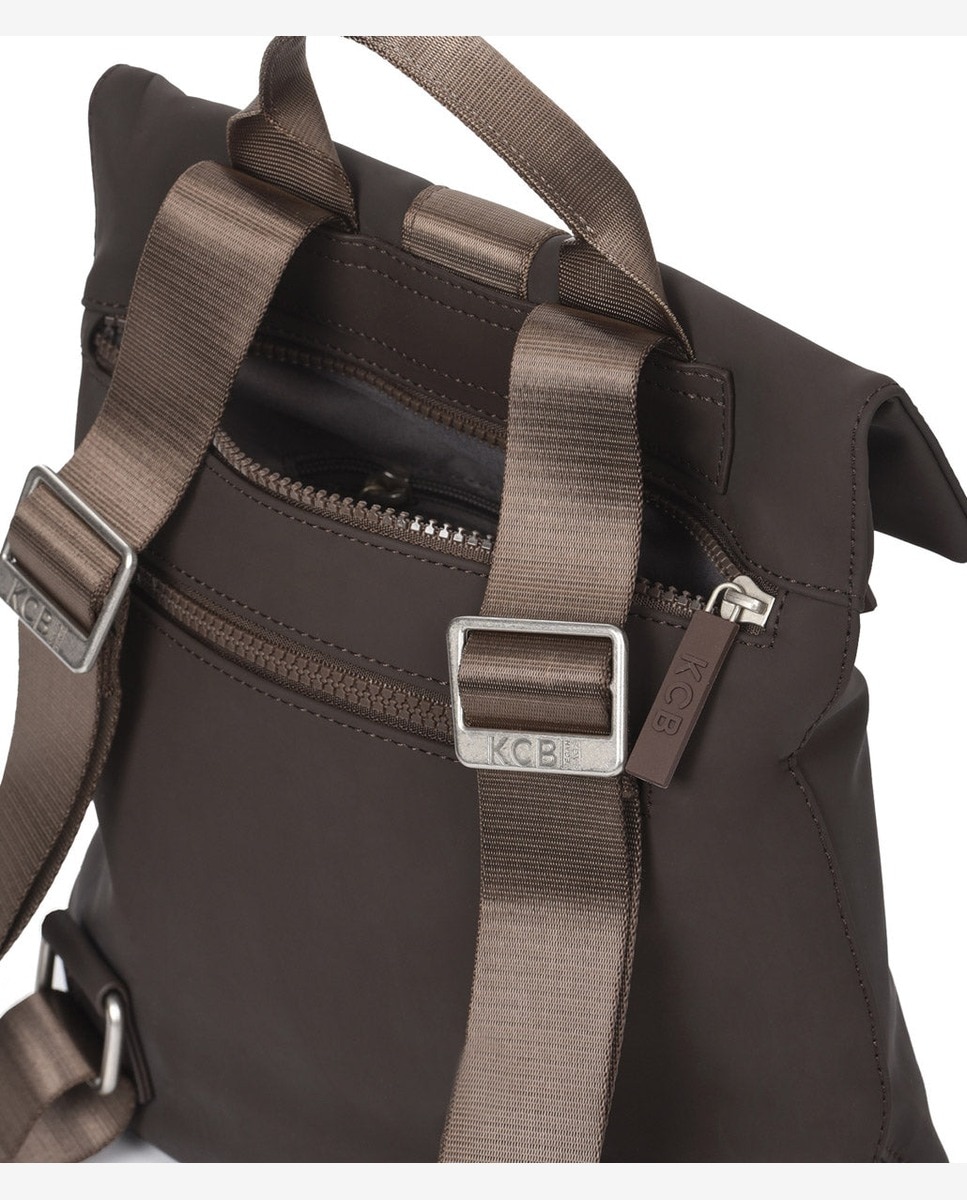 Mochila chain antirrobo grande color marrón de mujer - Kcb - Marrón Marrón-9