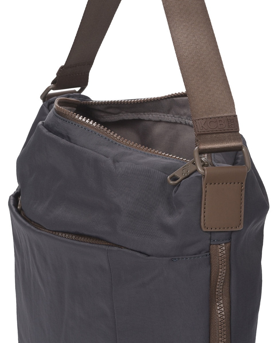 Bolso de hombro balloon color grisazul de mujer - Kcb - Azul / Gris Azul / Gris-4