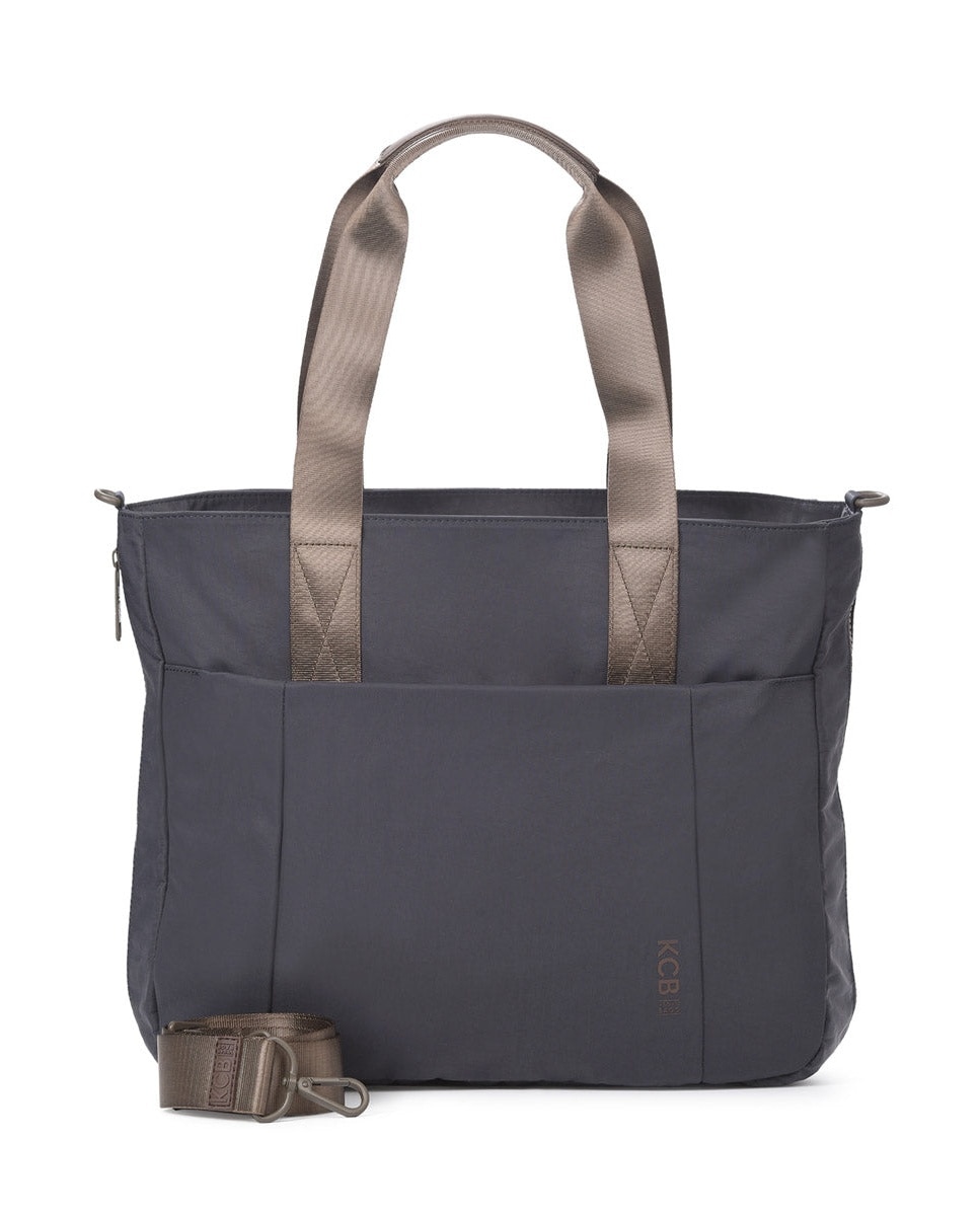 Shopper balloon color grisazul de mujer - Kcb - Azul / Gris Azul / Gris-1