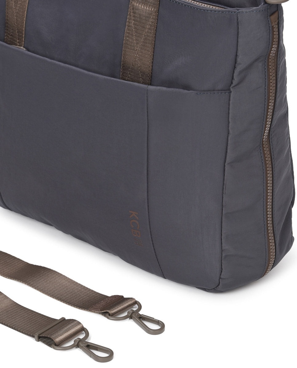 Shopper balloon color grisazul de mujer - Kcb - Azul / Gris Azul / Gris-9