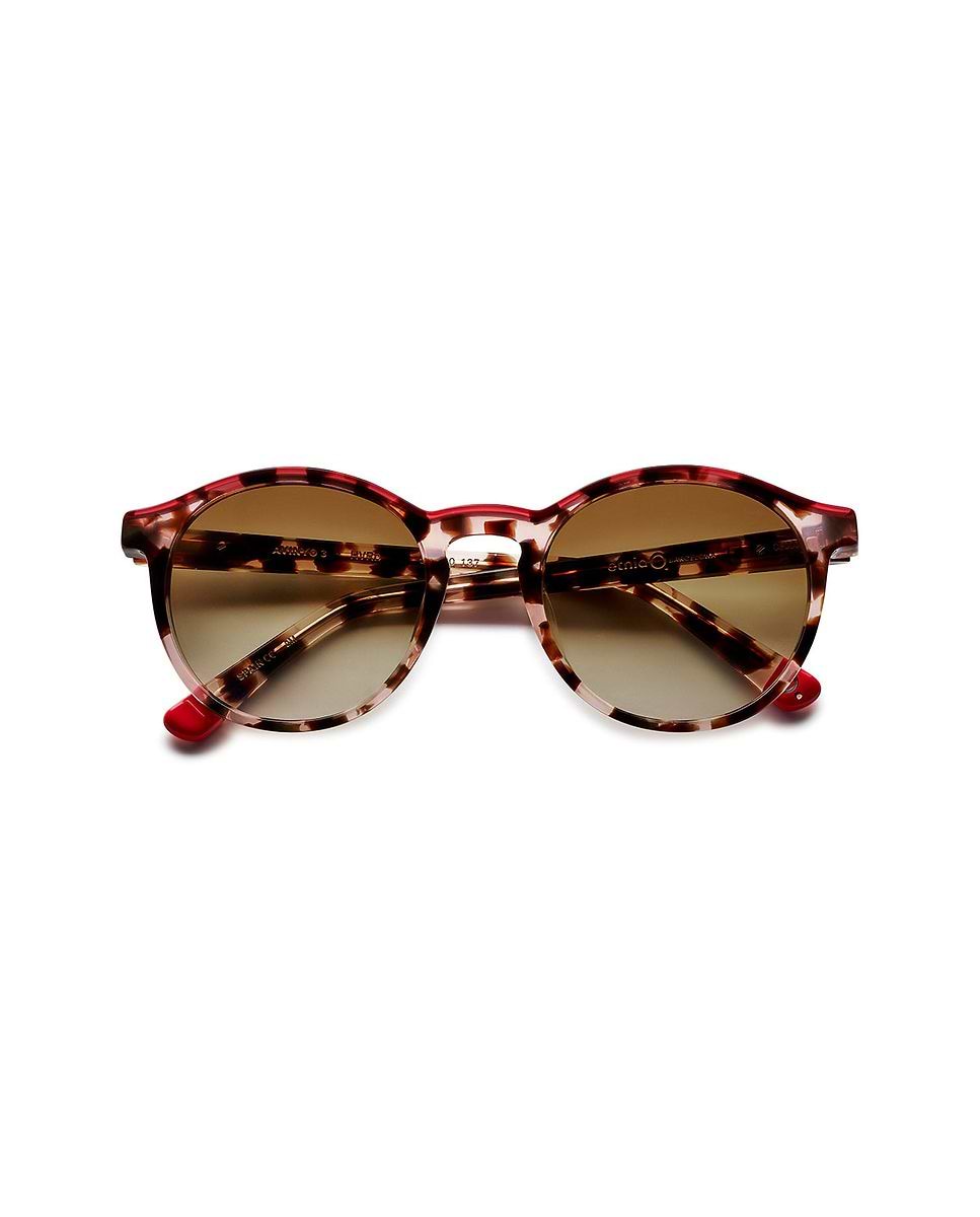 Imagen 1 de Gafas de sol avinyo 3 sun unisex redonda en acetato natural con lente mineralhigh definition Marrón