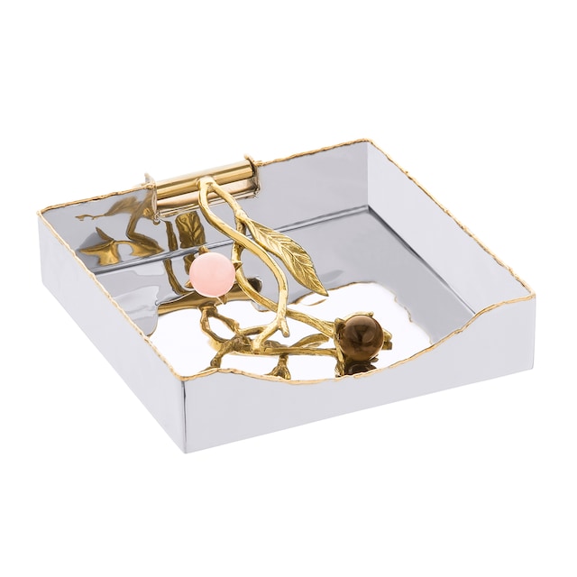 Imagen 0 de Servilletero Jardín en Flor, cuadrado con ramas y flores  de Pedro Durán