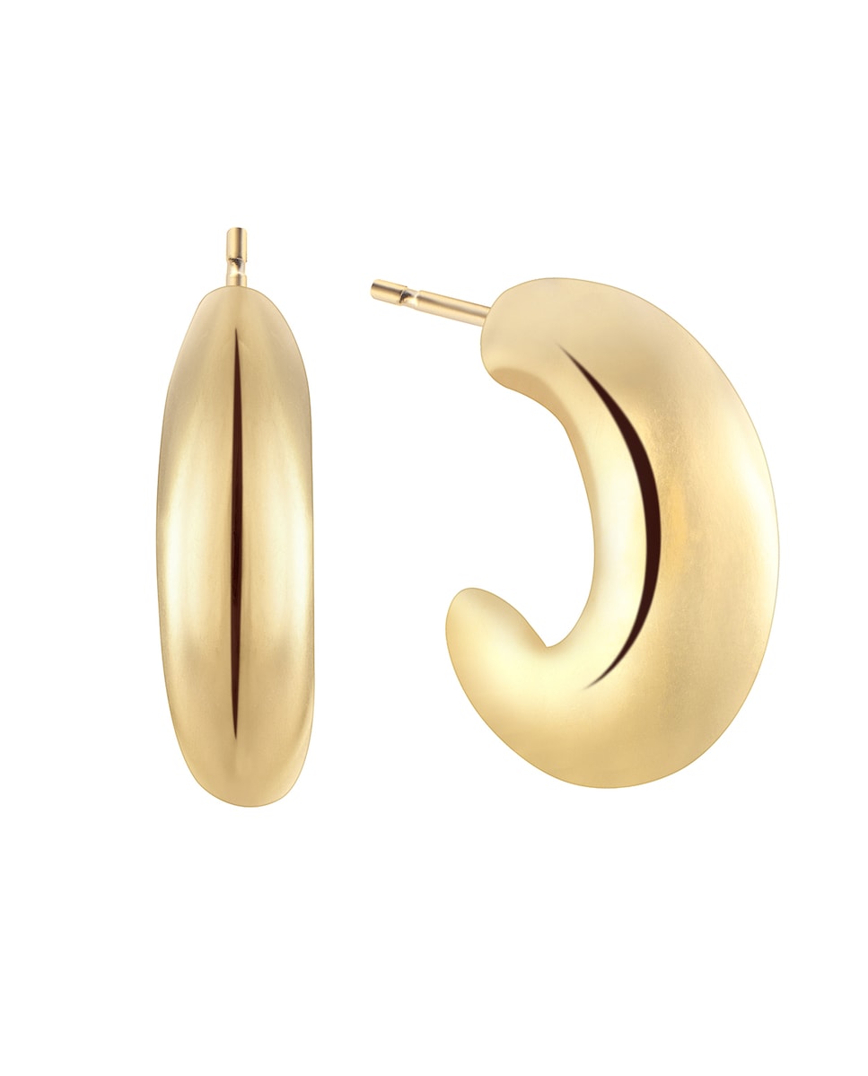 Pendientes Botero de plata acabado en oro amarillo de 18k Oro-1