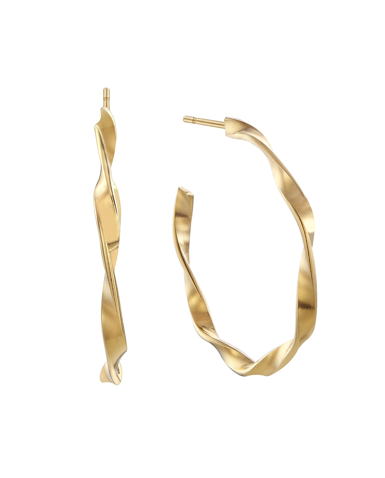 Imagen 0 de Pendientes Piazza de plata acabado en oro 18K Oro