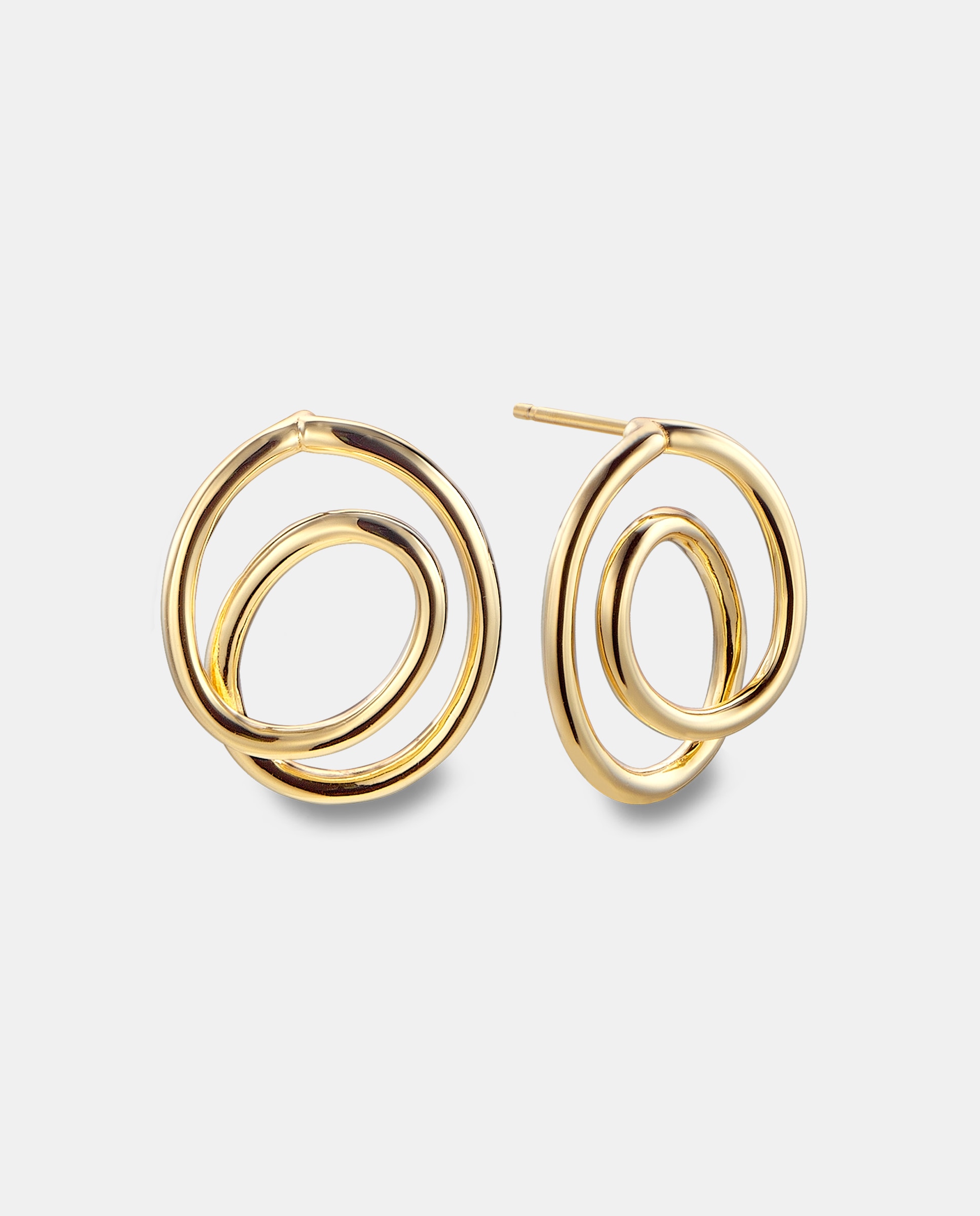 Imagen 1 de Pendientes piazza de plata con baño de oro amarillo 18k - Duran Exquse - Dorado Dorado