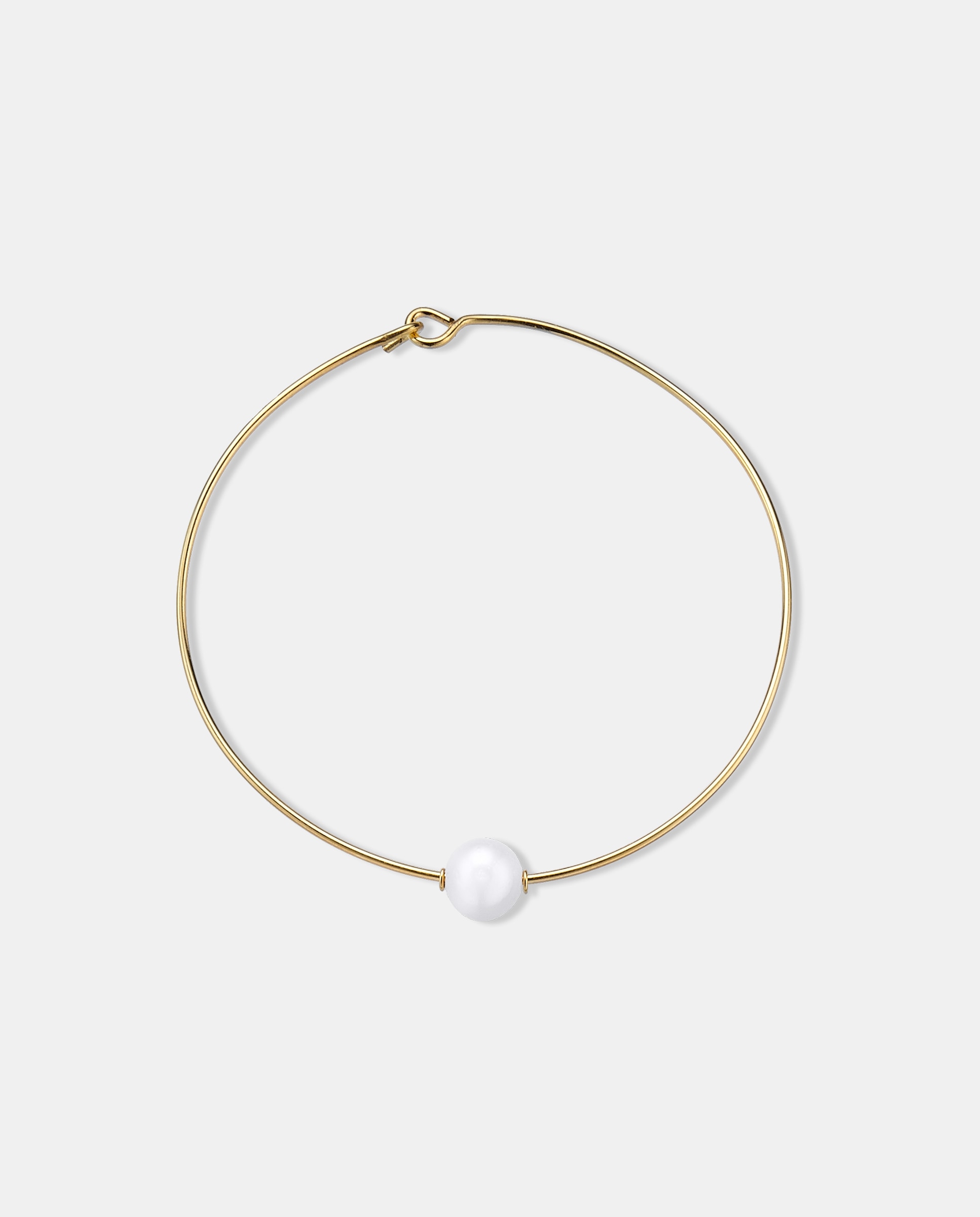 Brazalete pearl de plata con baño de oro amarillo 18k y perla Blanco Duran Exquse Blanco-1