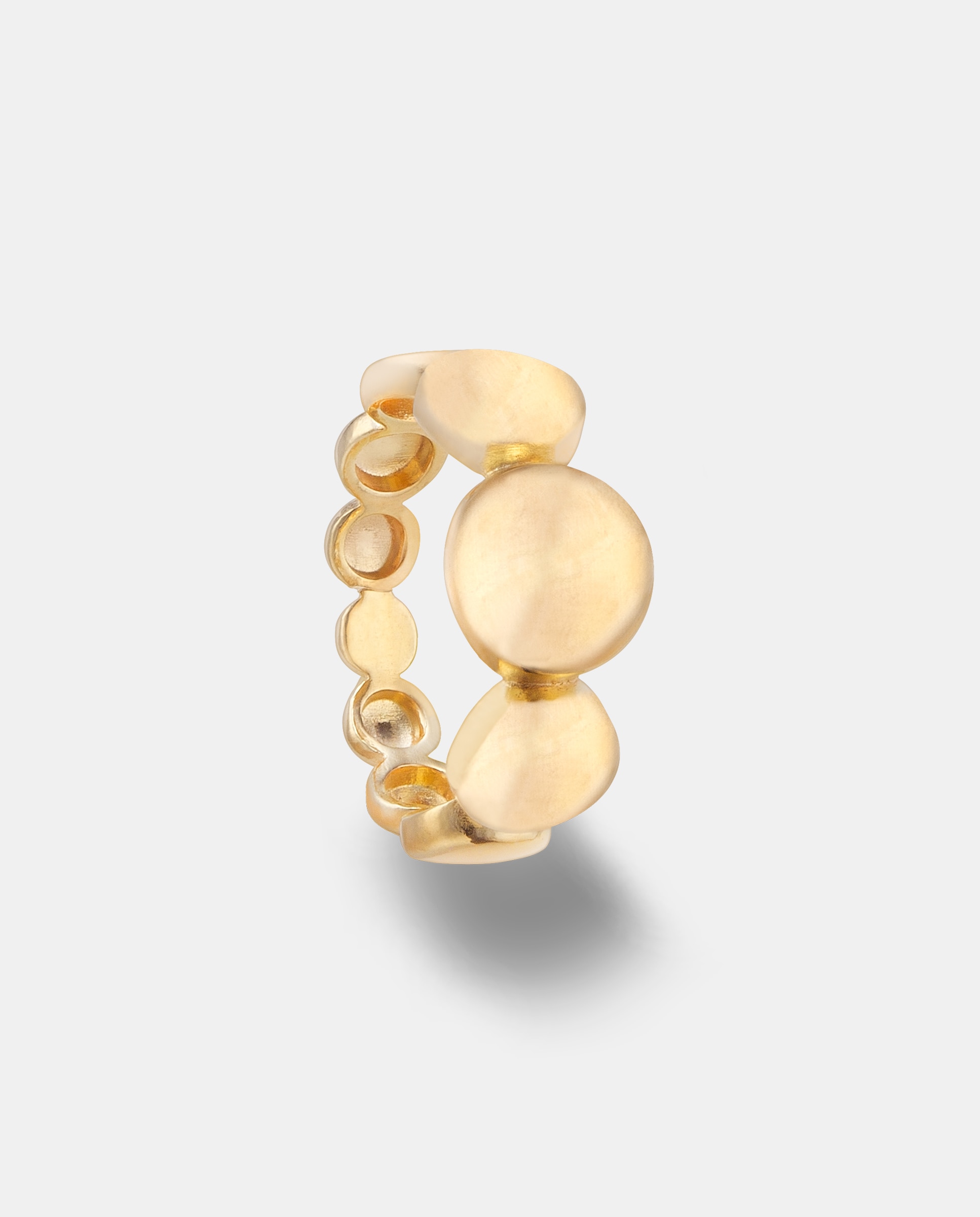 Imagen 1 de Anillo piccola círculos de plata con baño de oro amarillo 18k Dorado