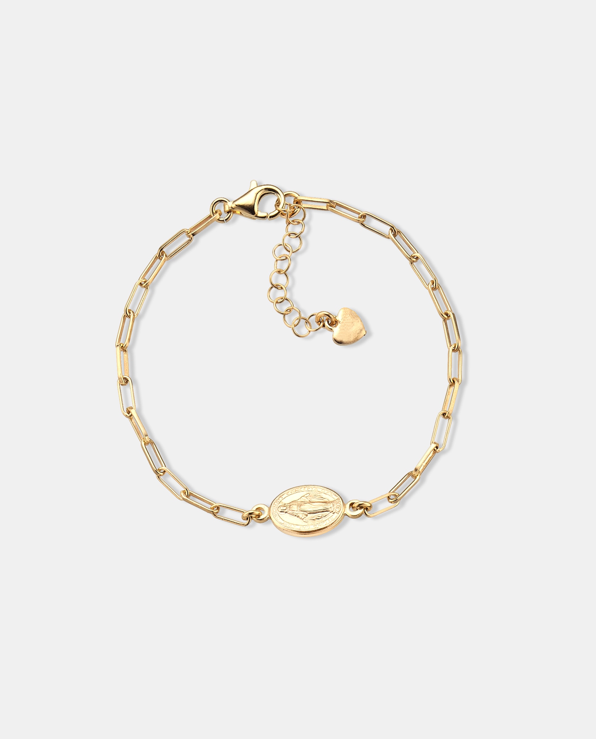 Imagen 0 de Pulsera infantil mi primera joya virgen oval de plata Plateado