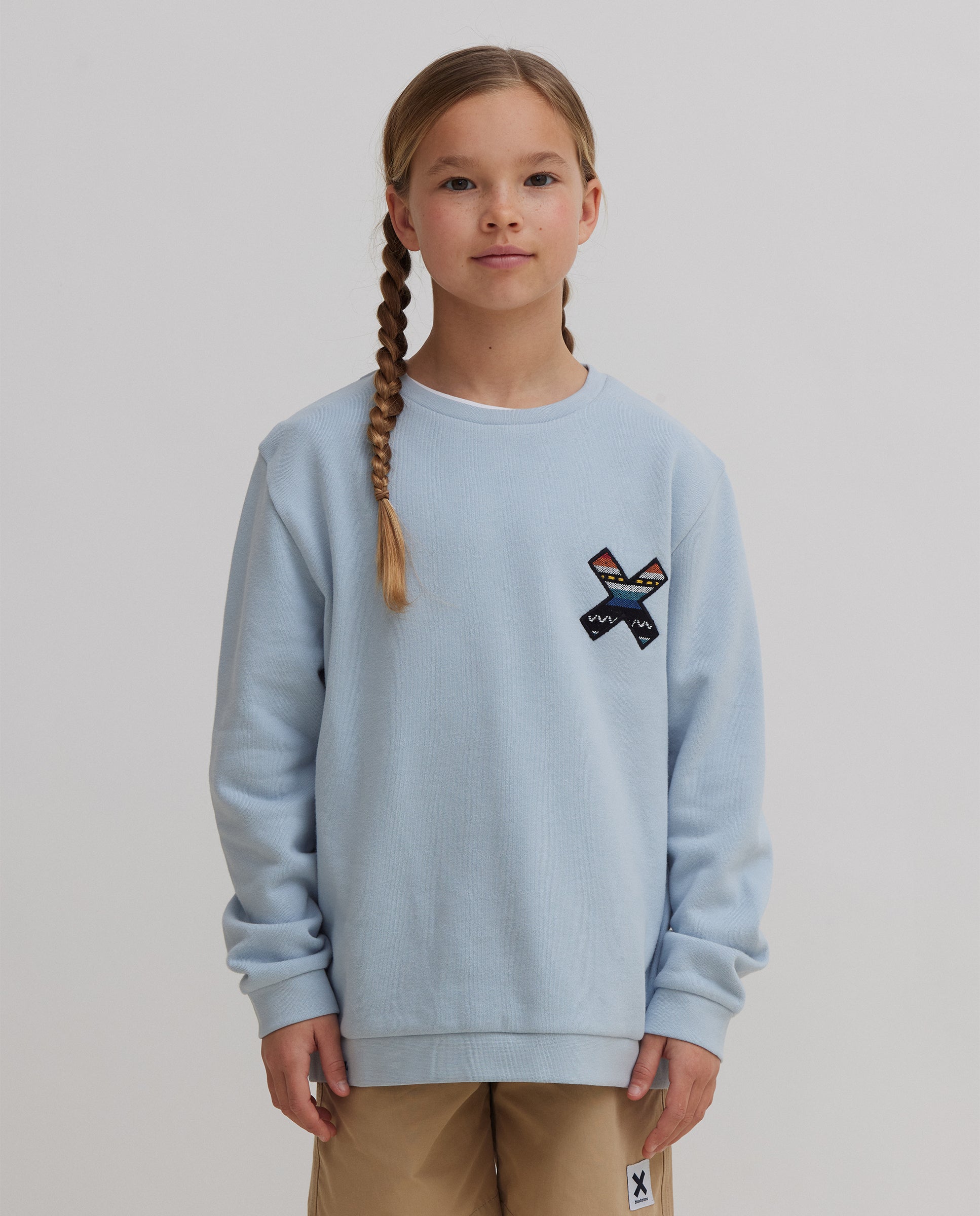 Imagen 0 de Sudadera de 100% algodón orgánico classic ice blue Azul claro