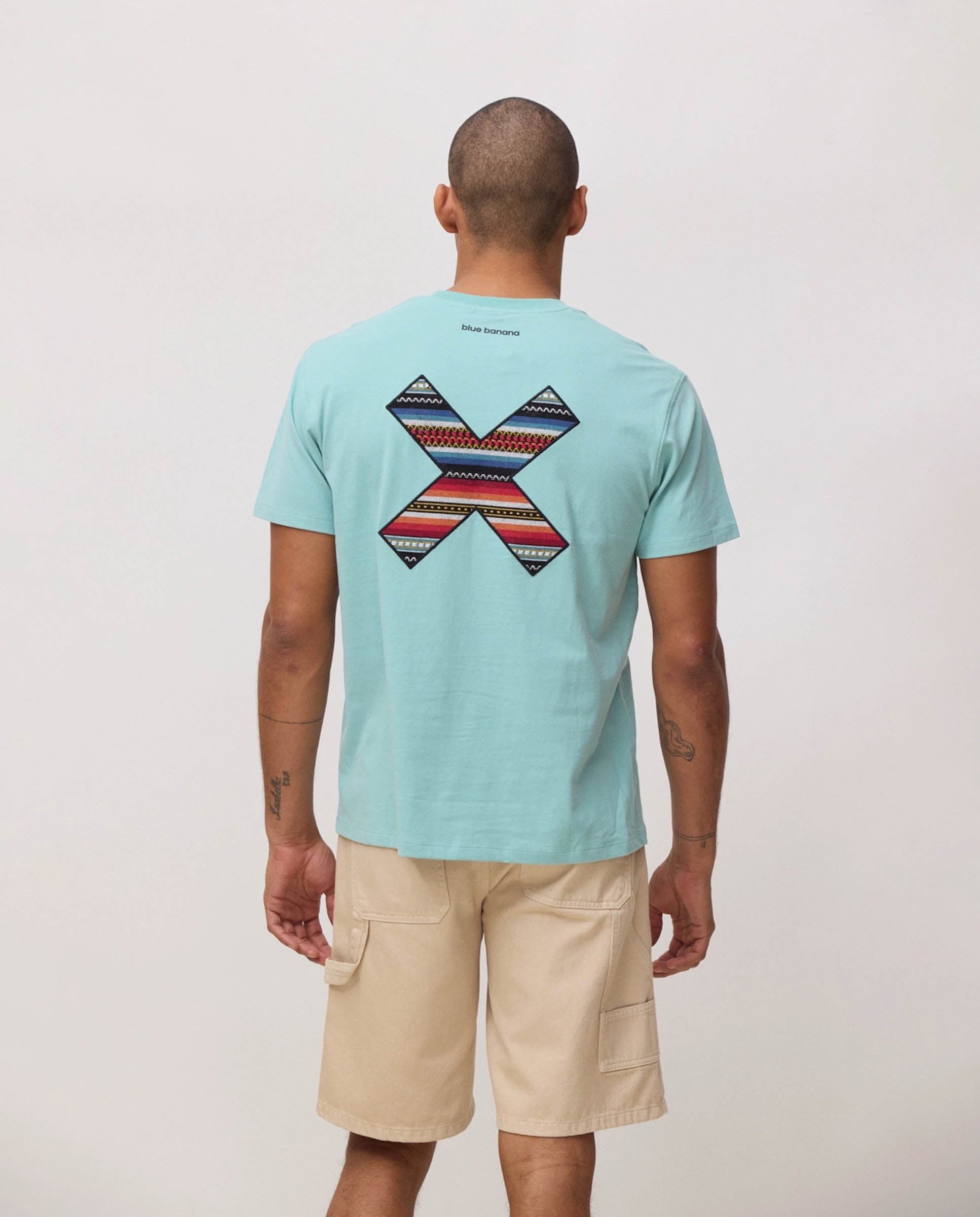 Imagen 2 de Camiseta de hombre de 100% algodón orgánico classic acqua - Blue Banana - Turquesa Turquesa