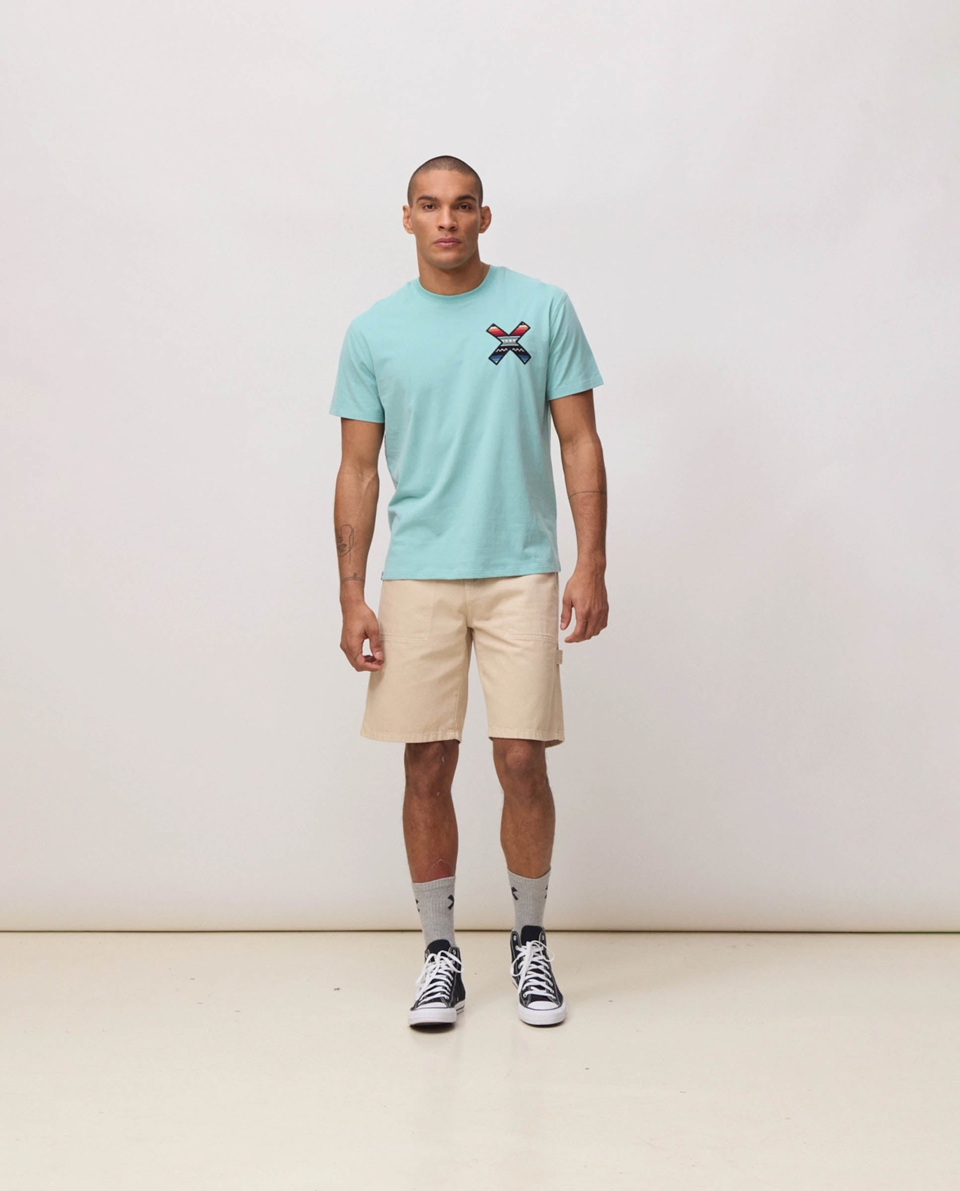 Imagen 3 de Camiseta de hombre de 100% algodón orgánico classic acqua - Blue Banana - Turquesa Turquesa