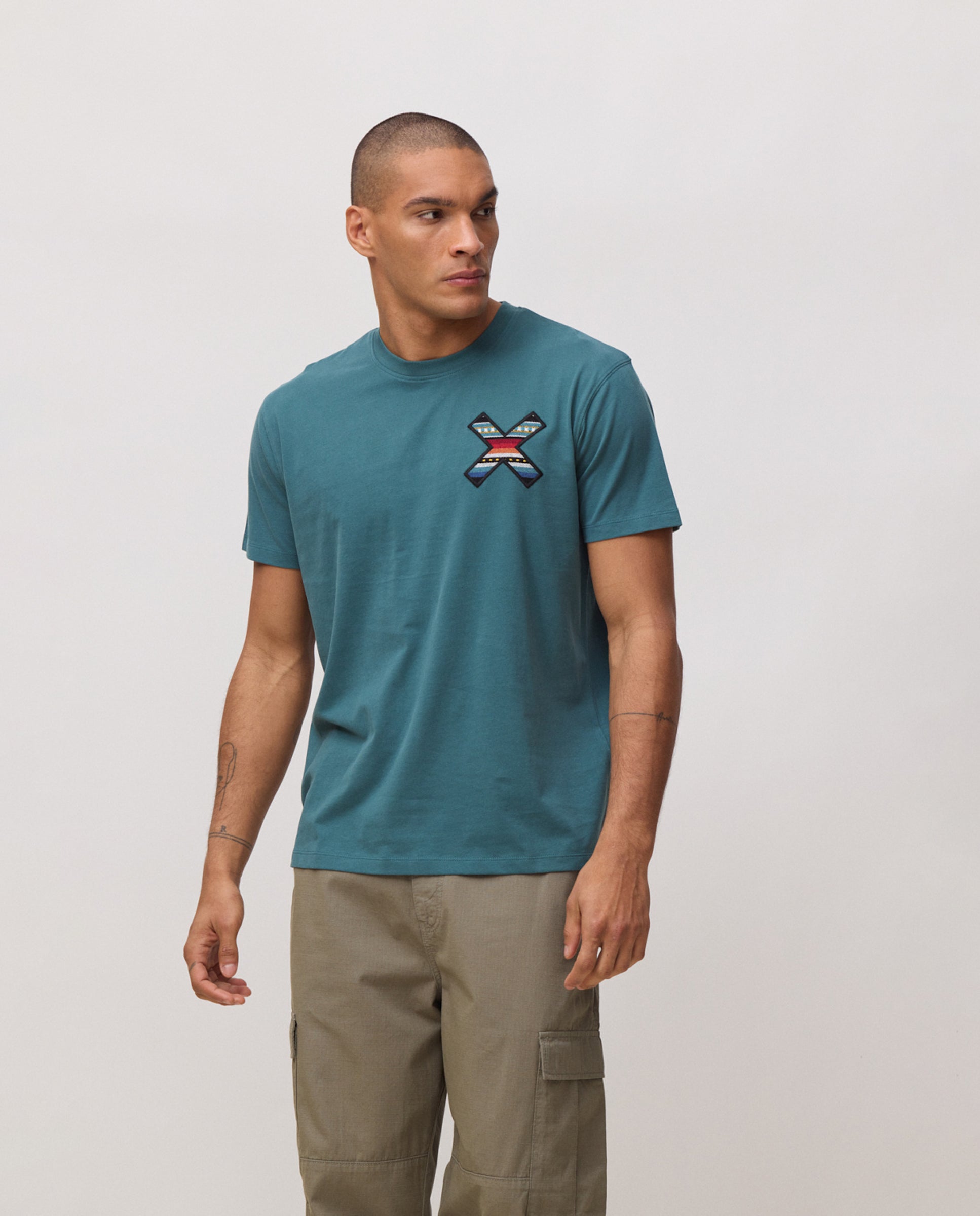 Imagen 0 de Camiseta de hombre de 100% algodón orgánico classic amazon green Verde oscuro