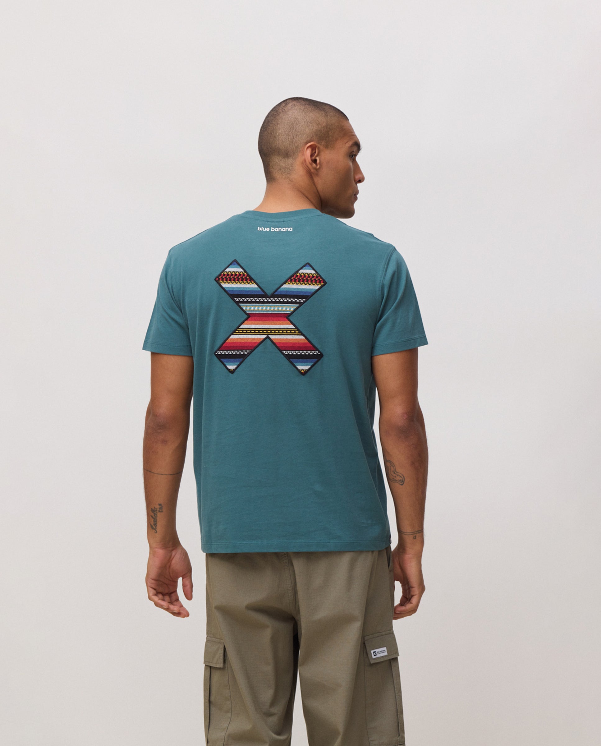 Camiseta de hombre de 100% algodón orgánico classic amazon green - Blue Banana - Verde oscuro Verde oscuro-2
