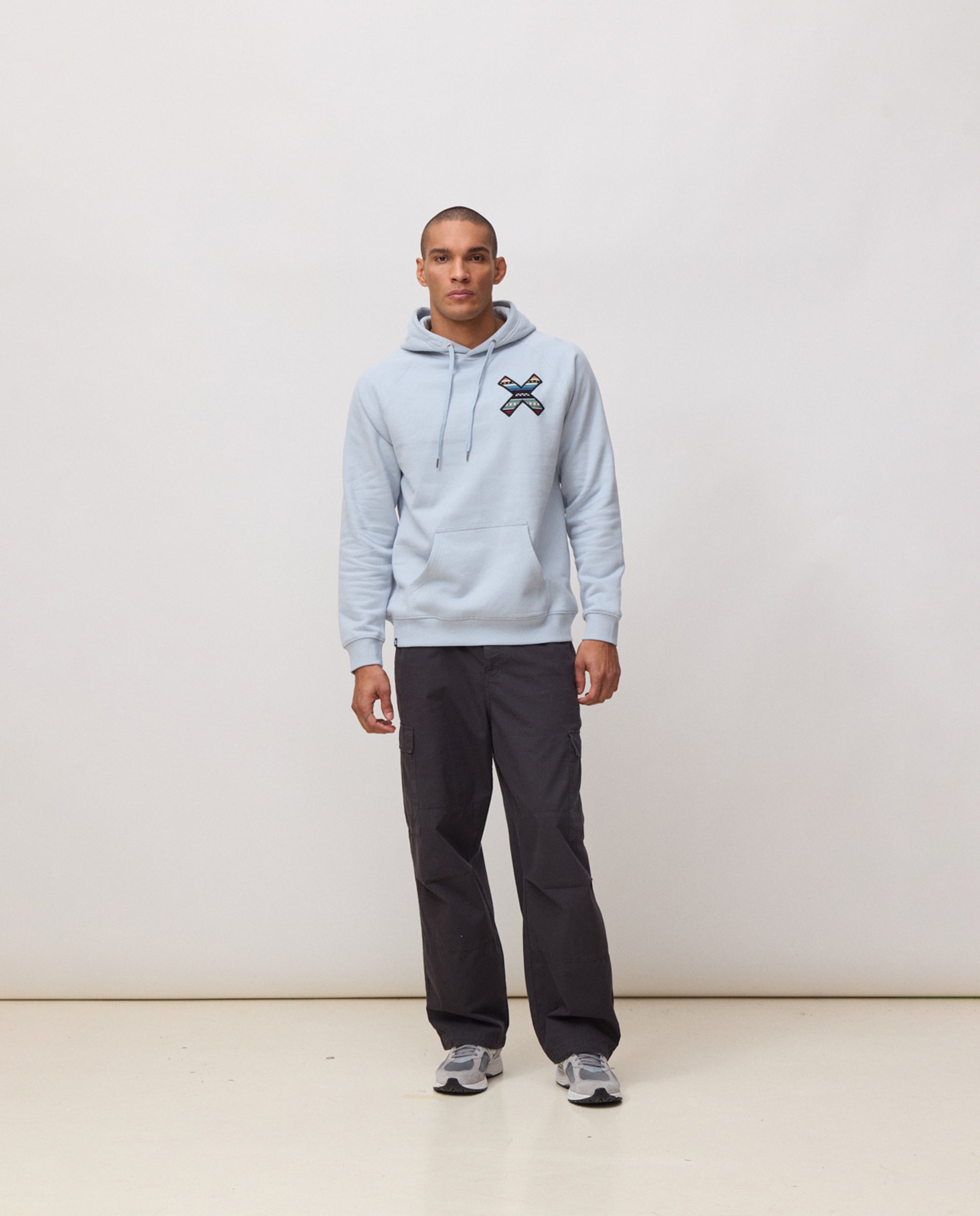 Sudadera de hombre con capucha classic ice blue - Blue Banana - Azul grisáceo Azul grisáceo-2