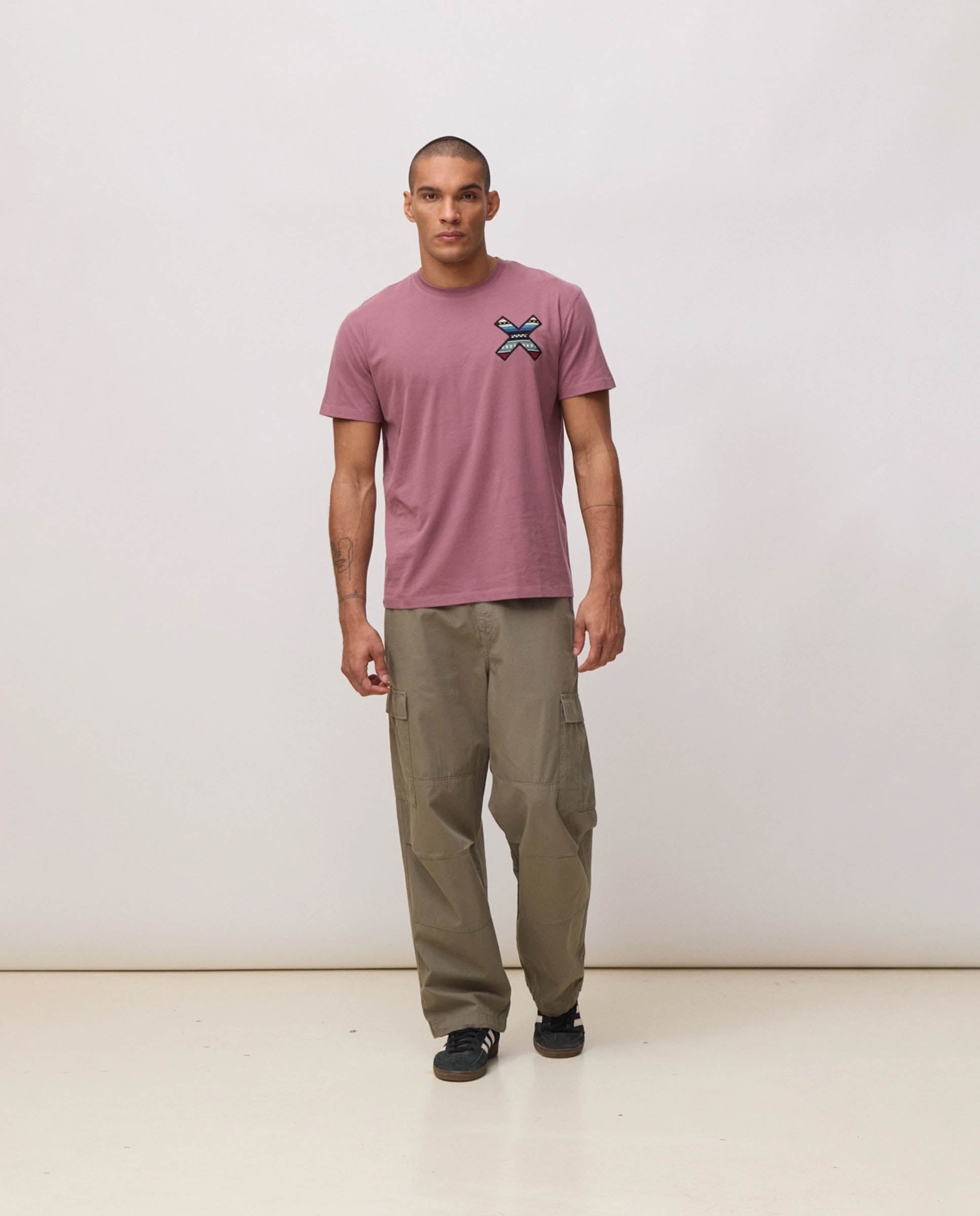 Camiseta de hombre de 100% algodón orgánico classic berry - Blue Banana - Malva Malva-3