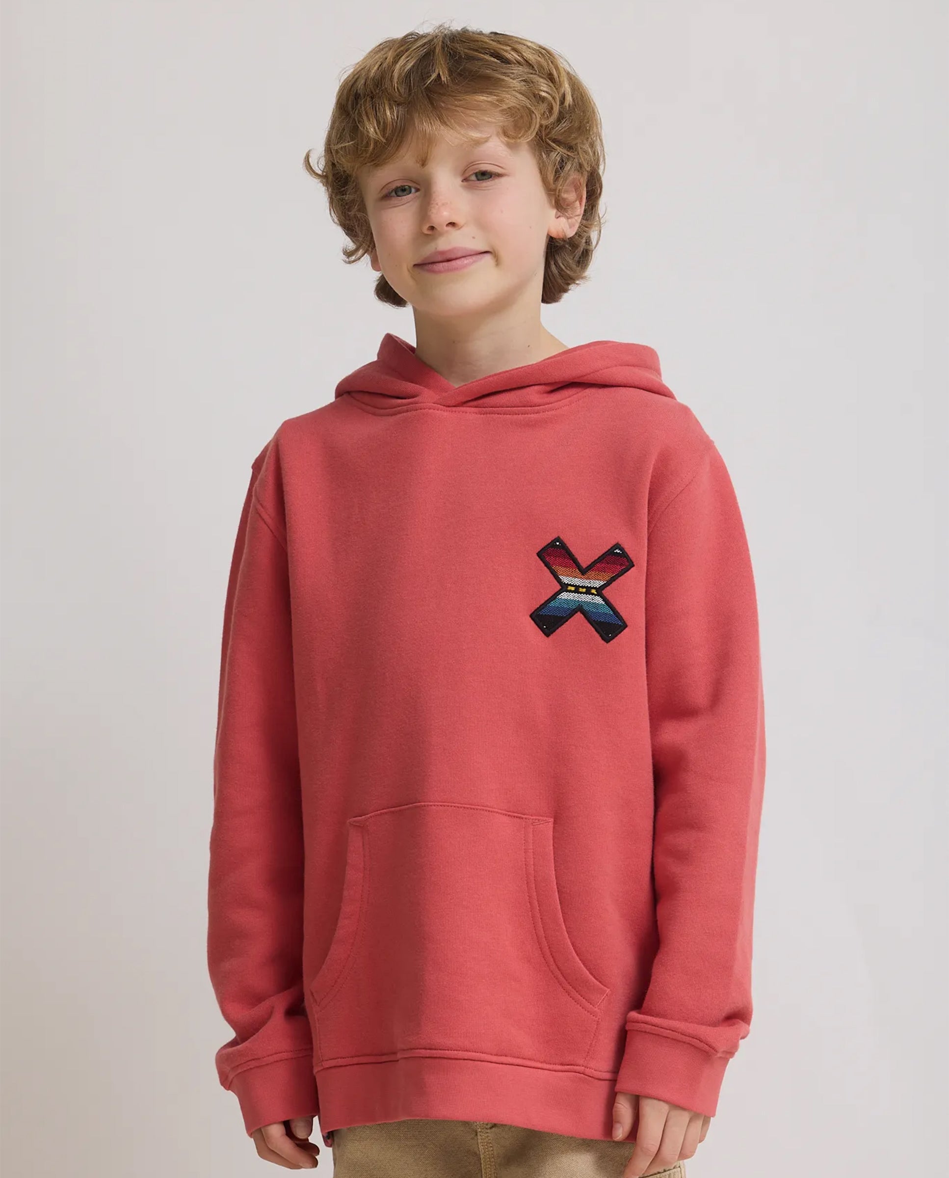 Imagen 0 de Sudadera con capucha de 100% algodón orgánico classic roja Rojo