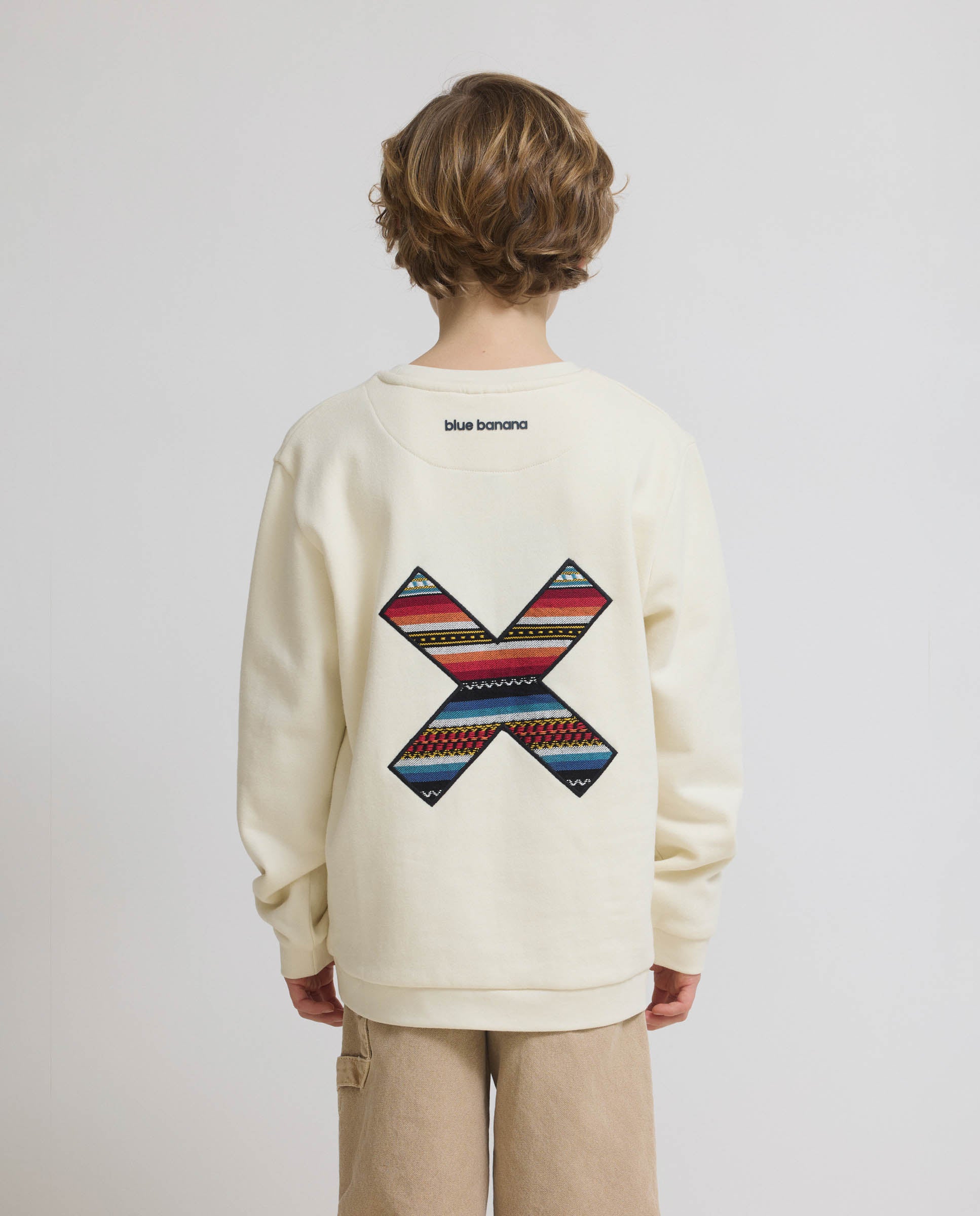 Sudadera de 100% algodón orgánico classic - Blue Banana - Blanco roto Blanco roto-2