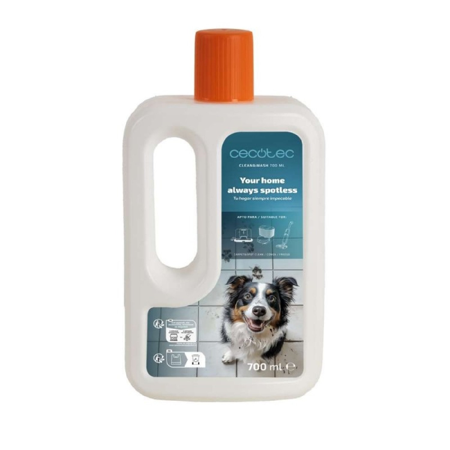 Cecotec - Solución de limpieza Cecotec Clean&amp;Wash 700 ml TotalFresh.