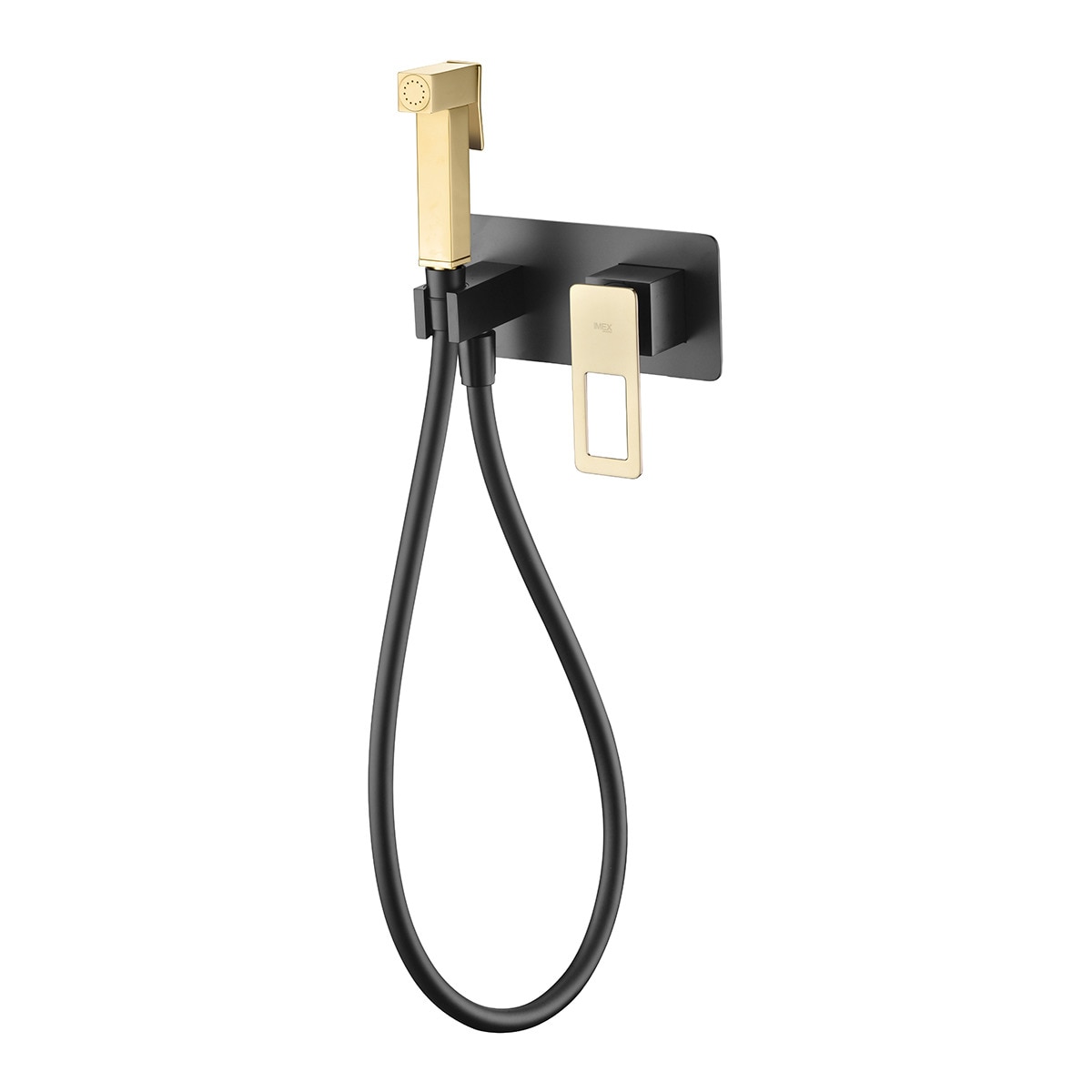 Imagen 1 de Grifo empotrado monomando para bidé Suecia Imex - Negro / Oro Negro / Oro