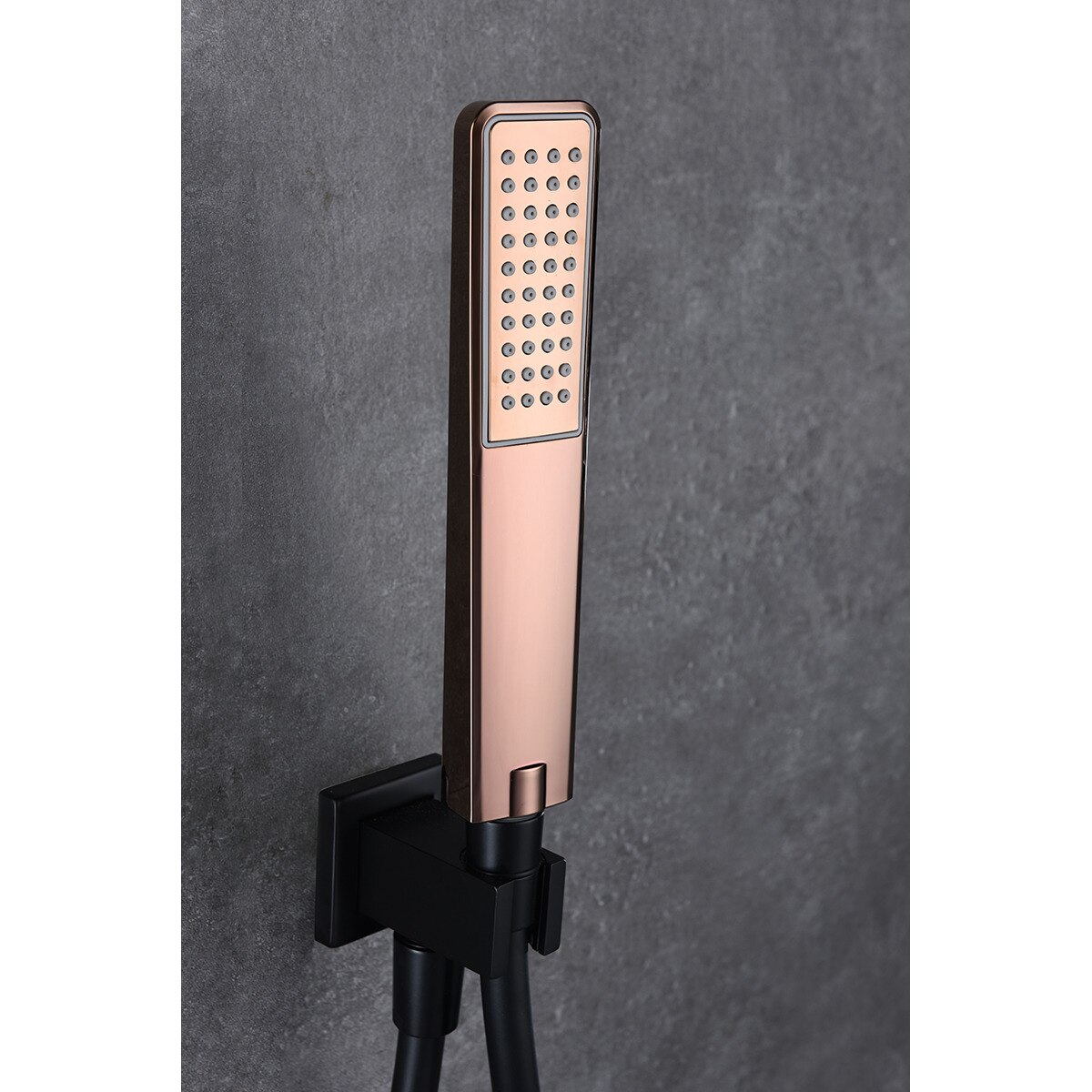 Imagen 3 de Conjunto de ducha monomando empotrado Suecia Imex - Negro / Oro Rosa Negro / Oro Rosa