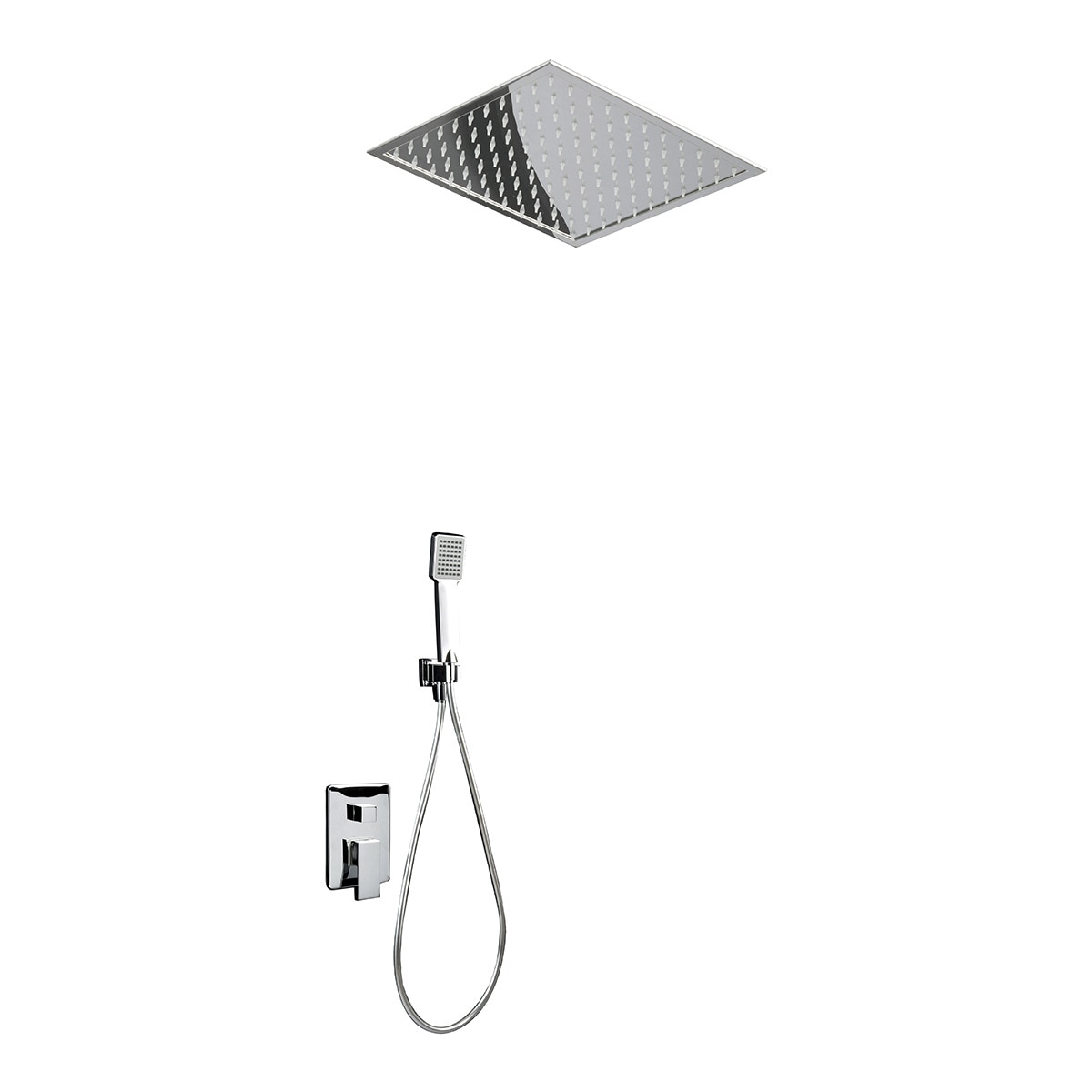 Imagen 1 de Conjunto de ducha monomando empotrado Gales Imex - Cromo Cromo