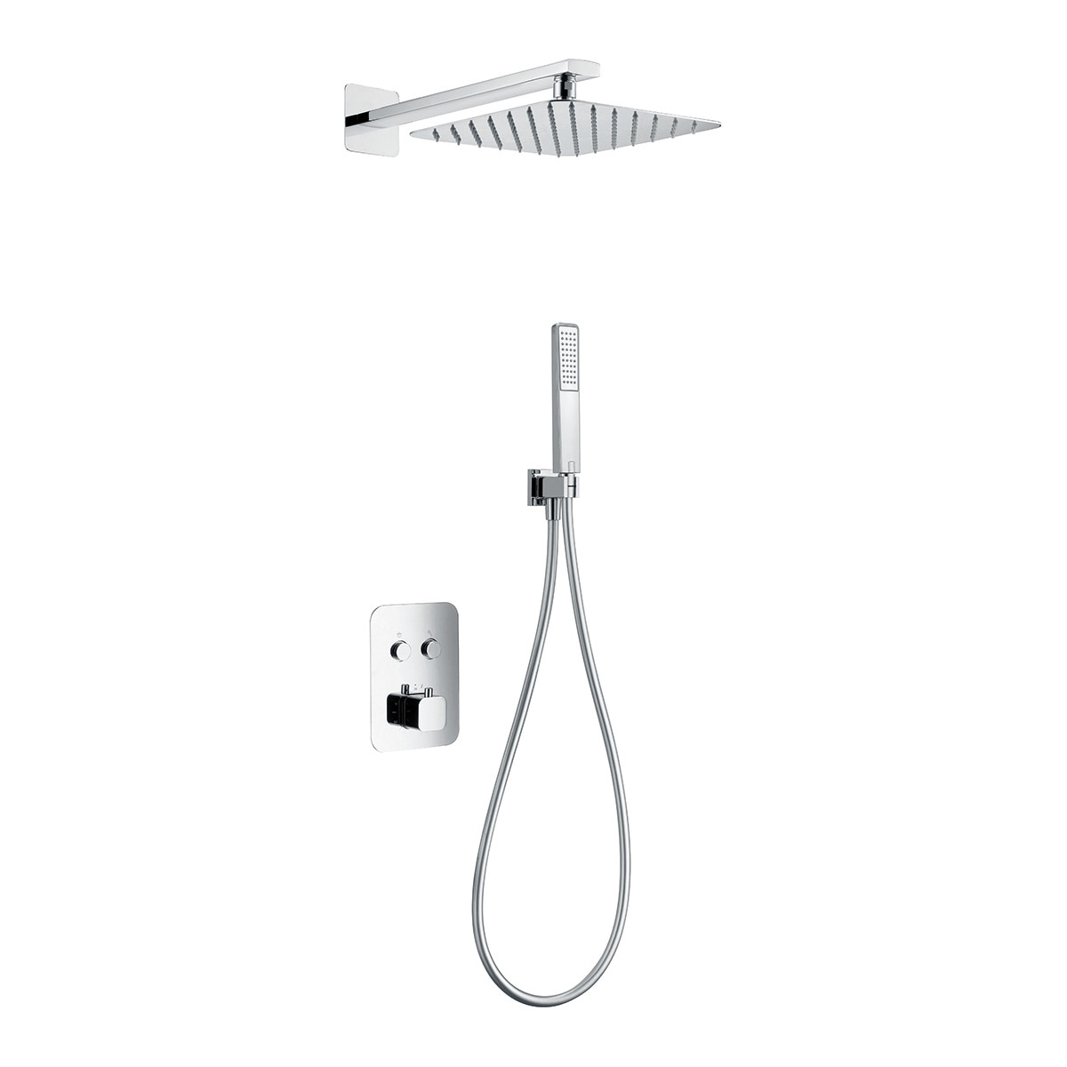 Imagen 1 de Conjunto de ducha termostático empotrado Madeira Imex - Cromo Cromo