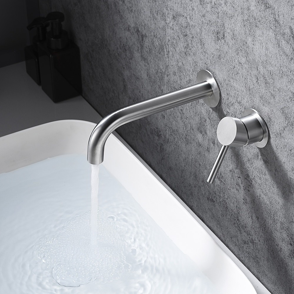 Imagen 2 de Grifo monomando empotrado para lavabo Etna Imex - Acero mate Acero mate