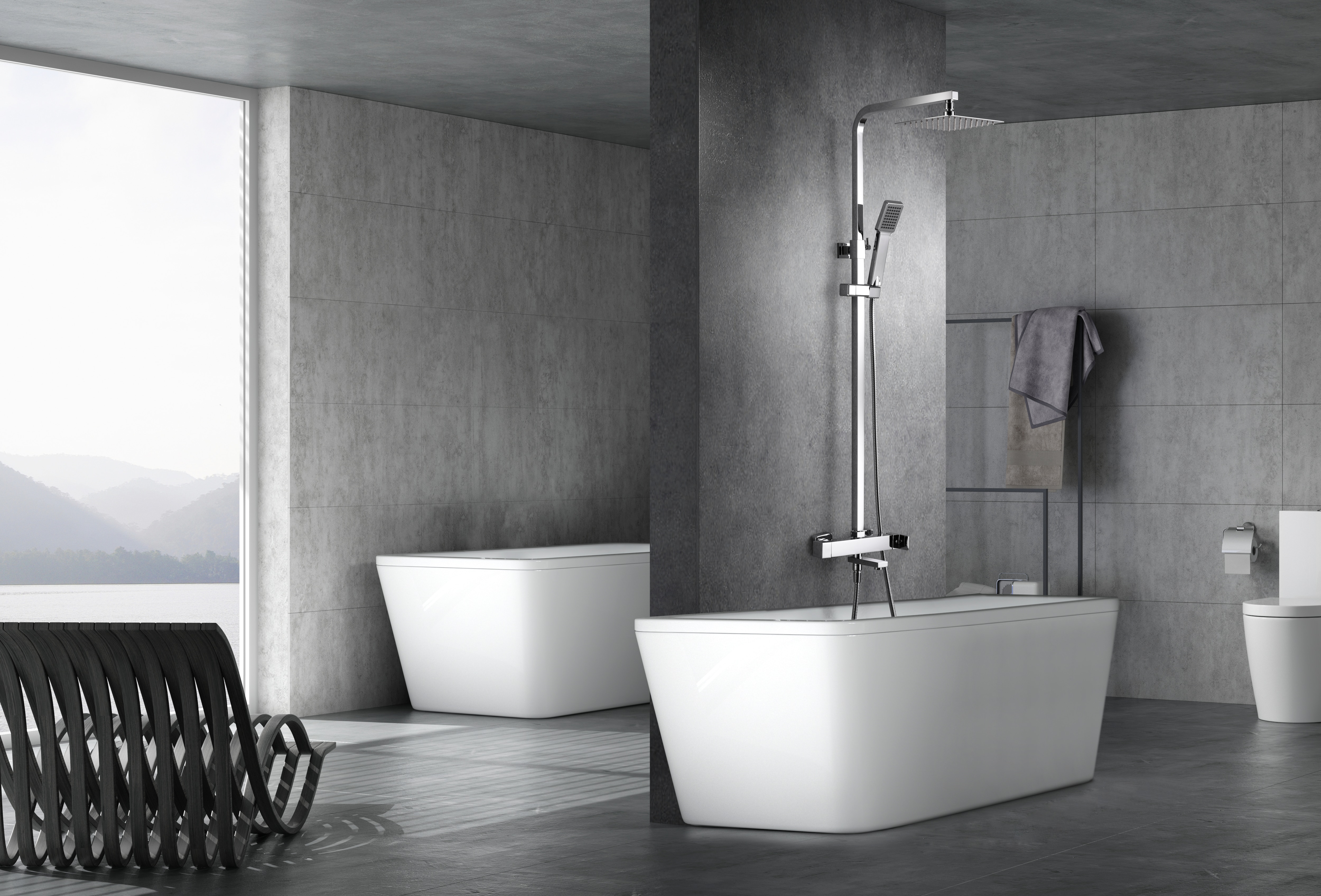 Imagen 2 de Conjunto de bañera monomando Fiyi Imex - Cromo Cromo