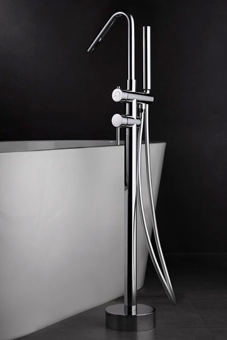 Imagen 2 de Grifo monomando de pie para bañera Córcega Imex - Cromo Cromo