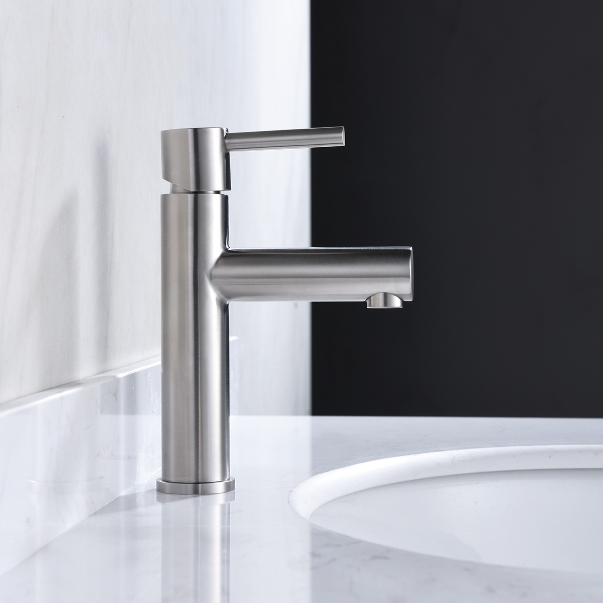 Imagen 3 de Grifo monomando para lavabo Moscú Imex - Acero mate Acero mate