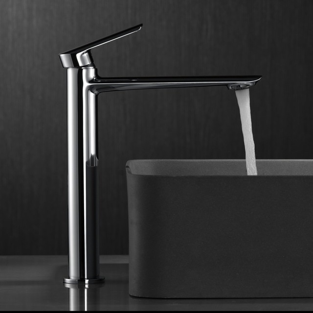 Imagen 2 de Grifo monomando de lavabo alto Ural Imex - Cromo Cromo