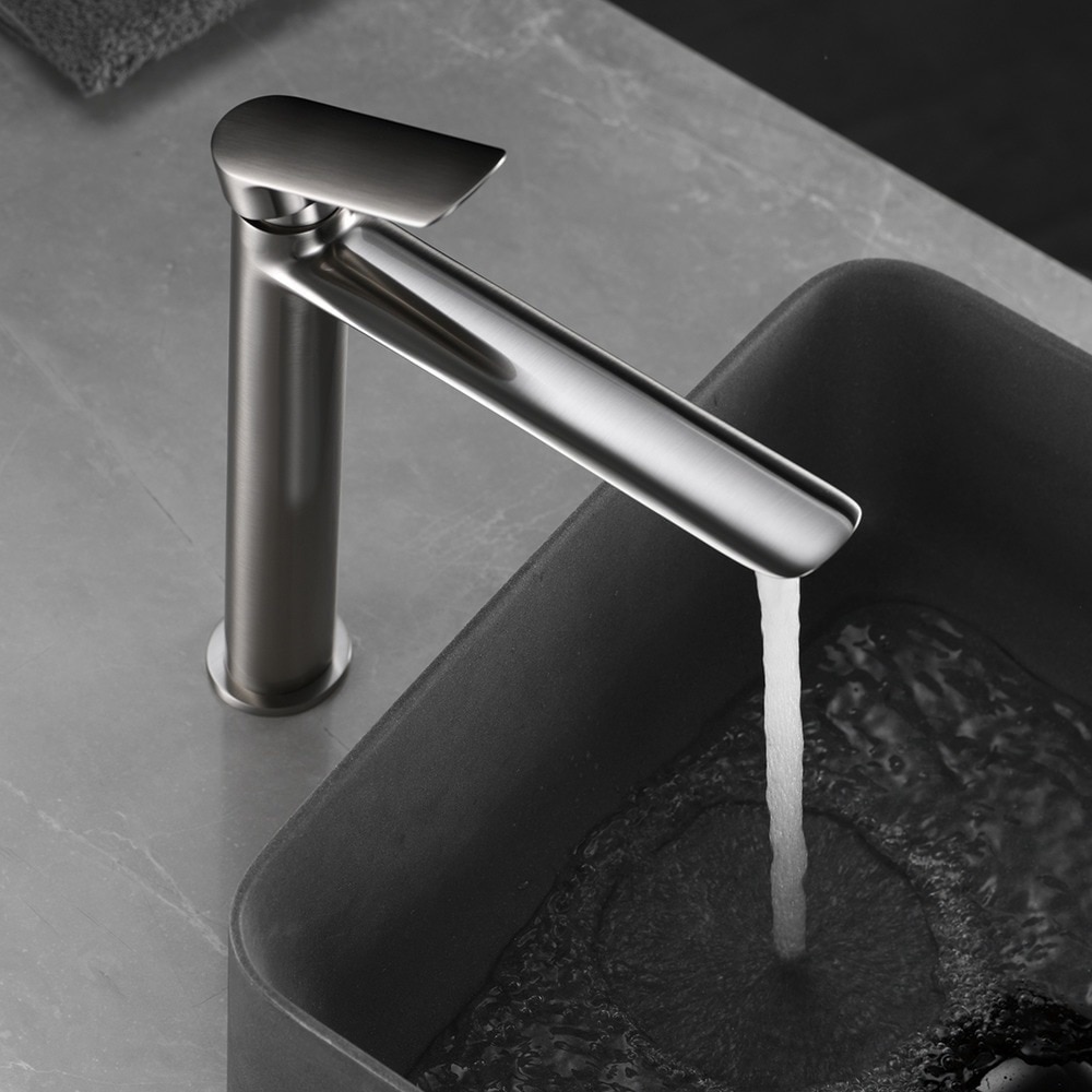 Imagen 2 de Grifo monomando de lavabo alto Ural Imex - Gris Gris