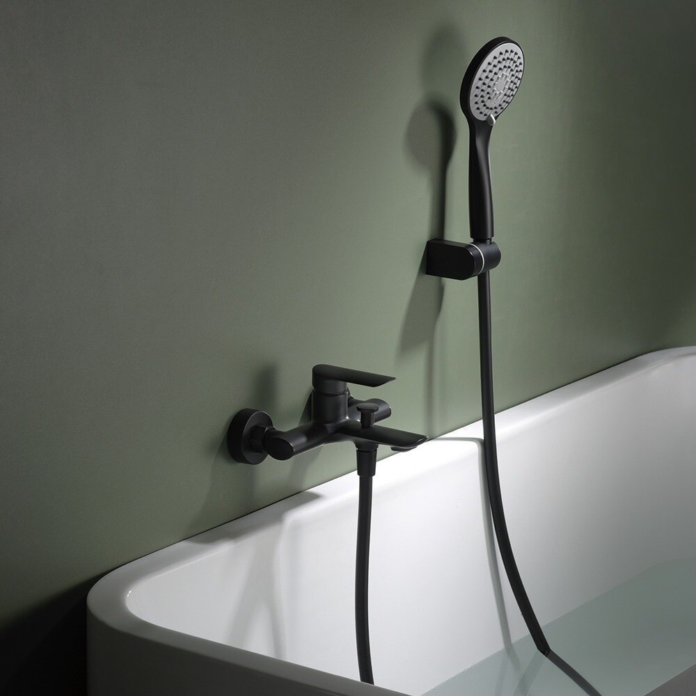 Imagen 2 de Grifo de baño o ducha Ural cromado Imex - Negro mate Negro mate
