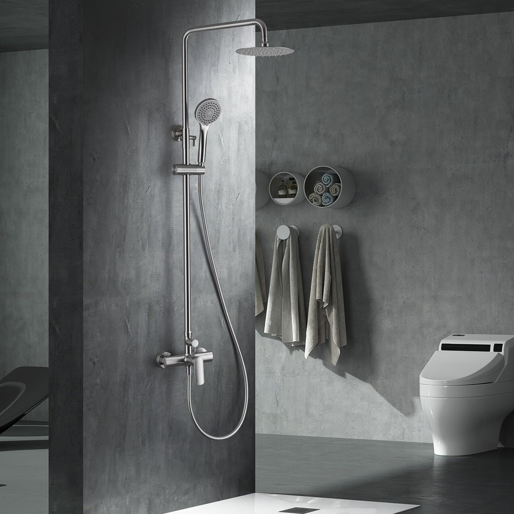 Imagen 2 de Conjunto de ducha monomando Ural Imex - Gris Gris