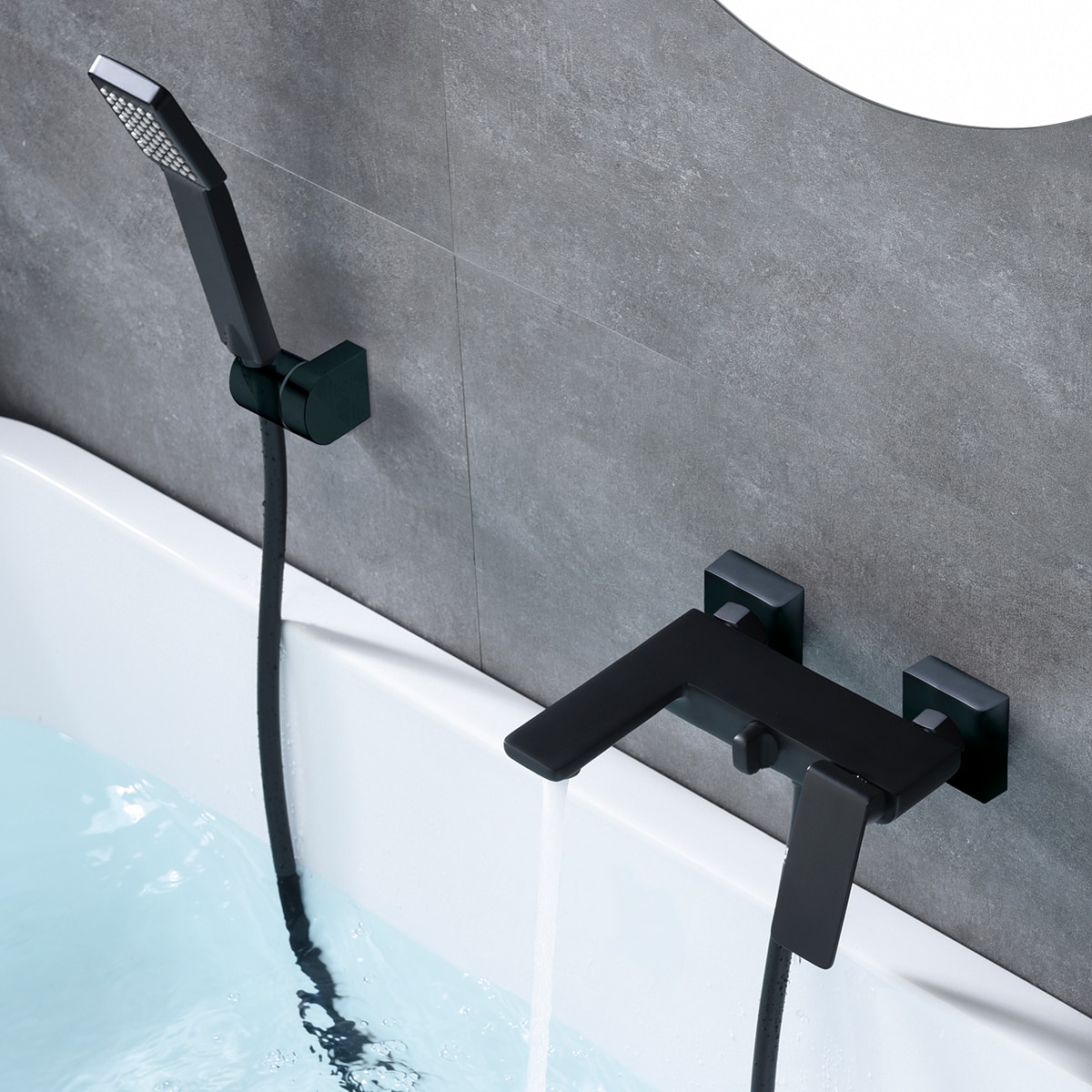 Imagen 2 de kit baño/ducha monomando Fiyi Imex - Negro mate Negro mate