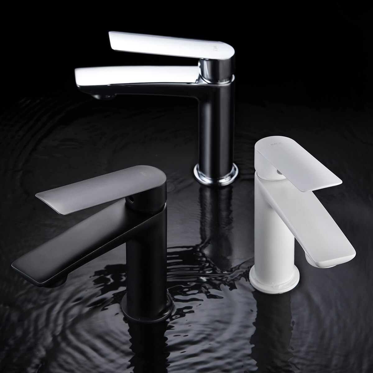 Imagen 2 de Grifo monomando para lavabo Luxor Imex - Blanco Blanco