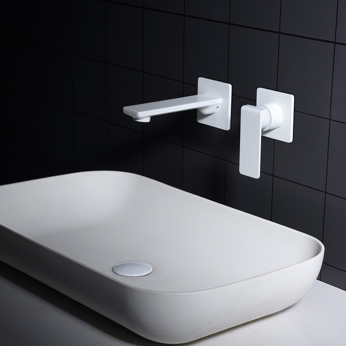 Imagen 2 de Grifo monomando empotrado de lavabo Fiyi Imex - Blanco Blanco