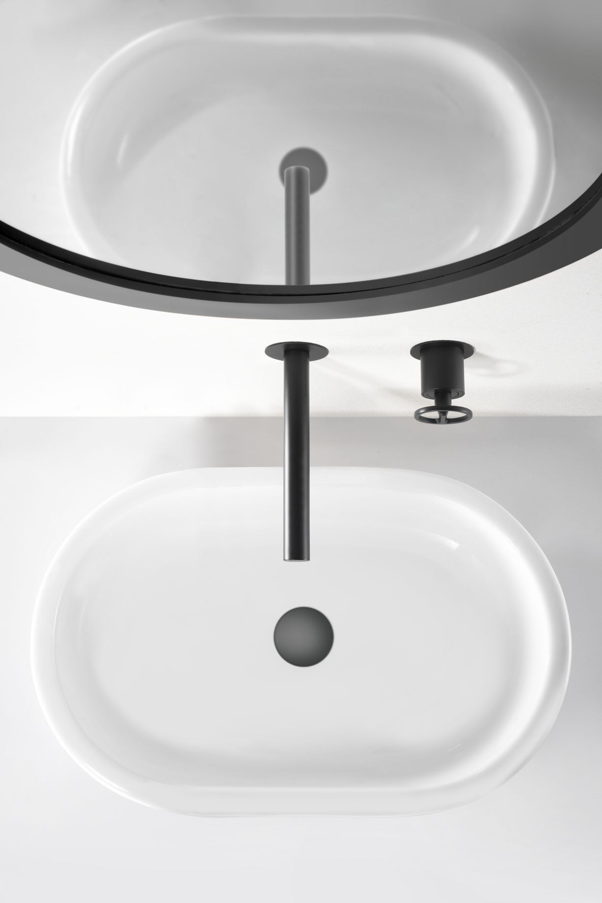 Imagen 2 de Grifo monomando empotrado lavabo Olimpo Imex - Negro mate Negro mate