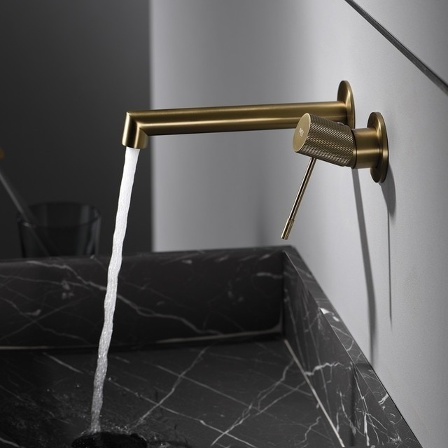 Imagen 2 de Grifo monomando empotrado de lavabo Line Imex - Oro Oro
